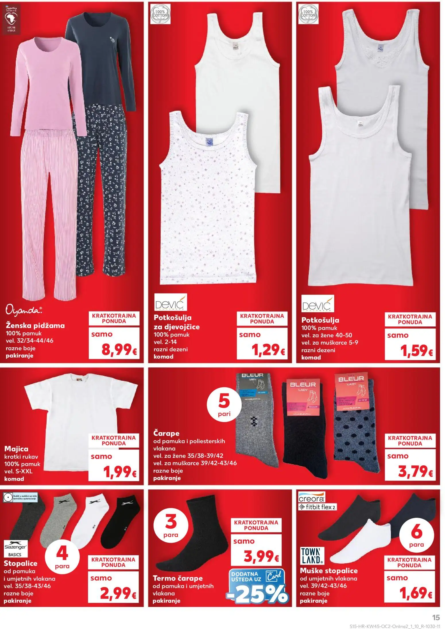 Kaufland katalog | vrijedi od 05.11.2025 | Stranica: 15 | Proizvodi: Majica, Čarape, Pidžama