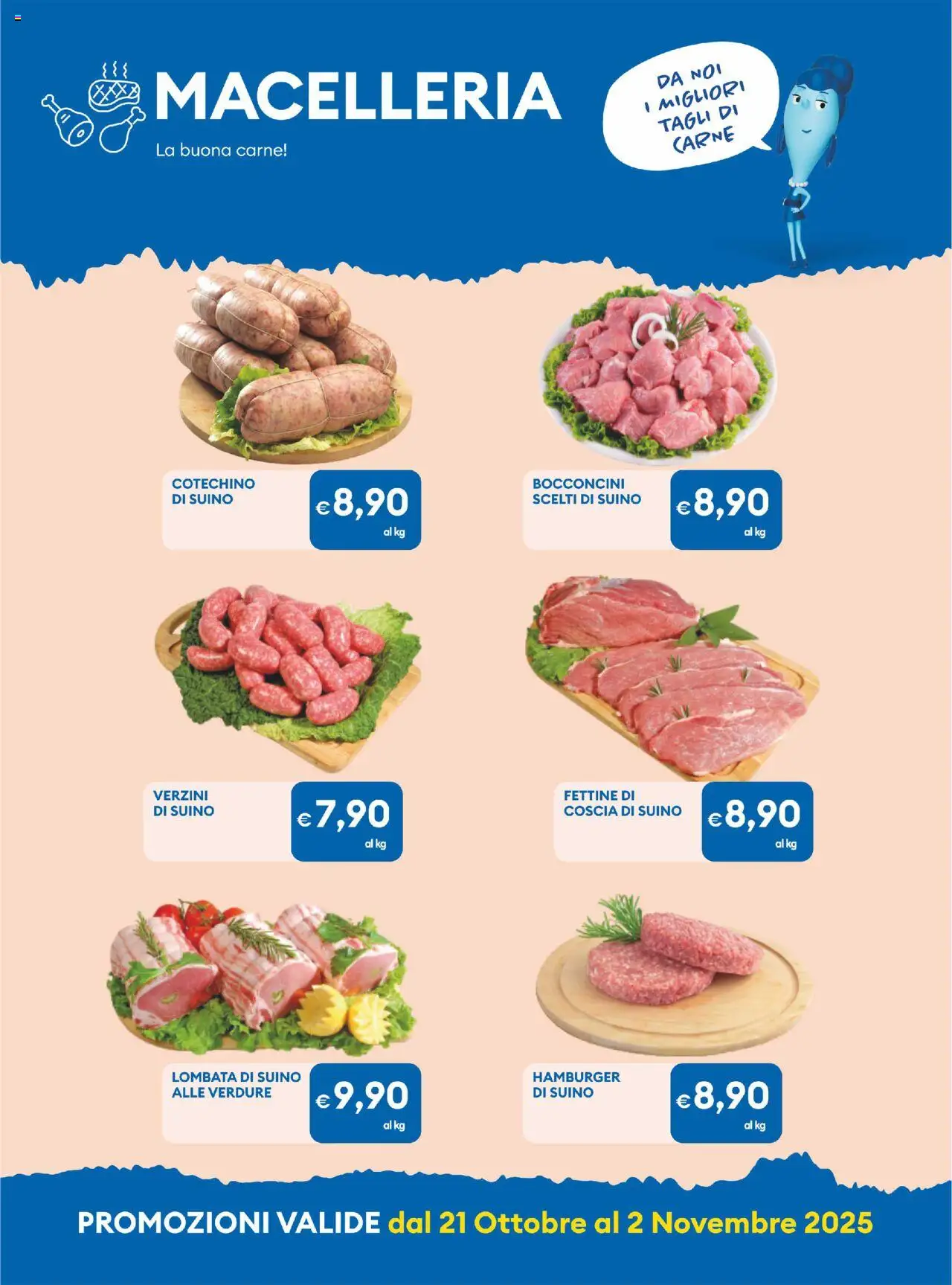 Volantino MD Discount del 21.10.2025 | Pagina: 16 | Prodotti: Verdure, Suino, Hamburger, Cotechino