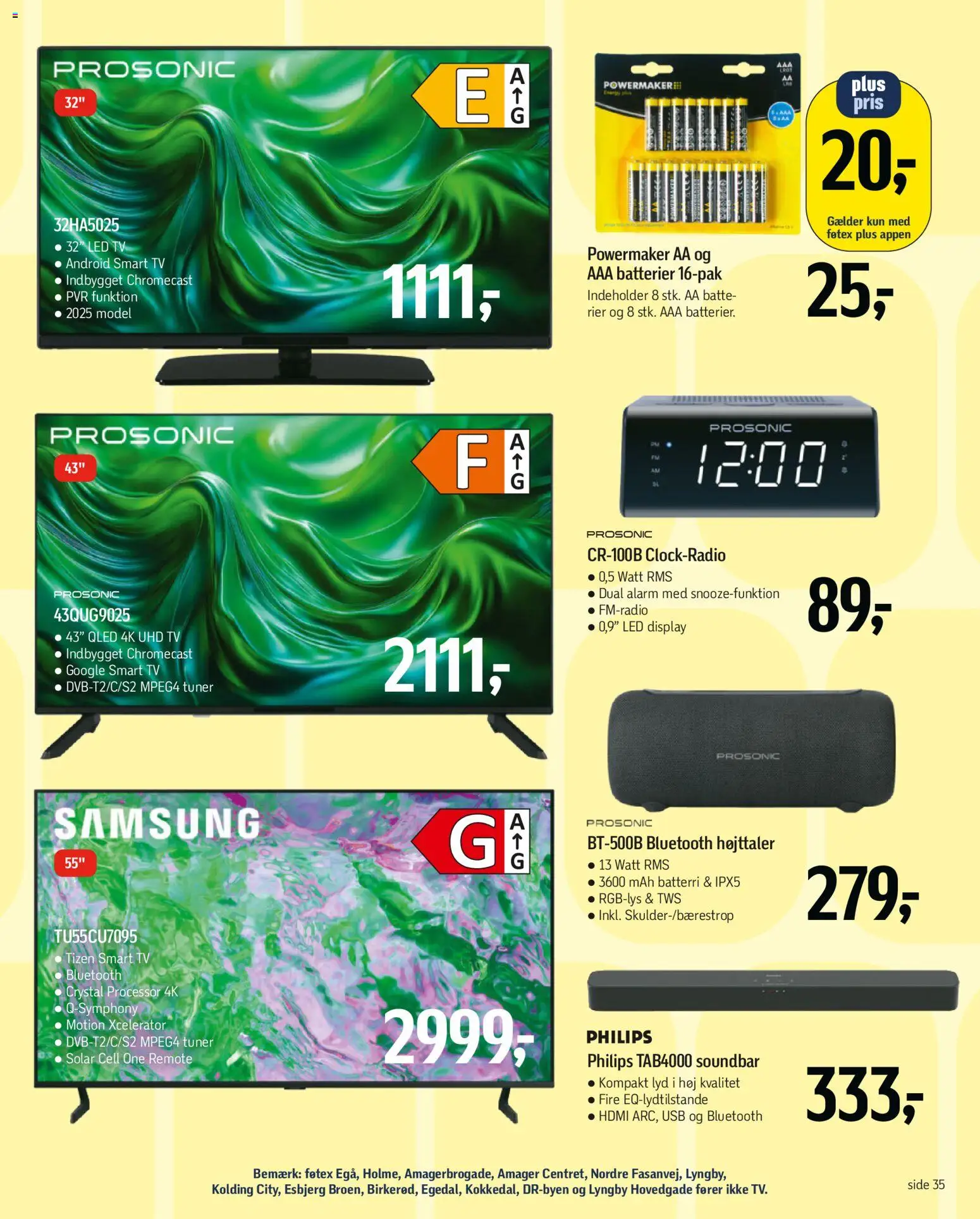 Føtex tilbudsavis – gyldig fra 16.01.2026 | Side: 57 | Produkter: Smart TV, TV, Lyd, Højttaler