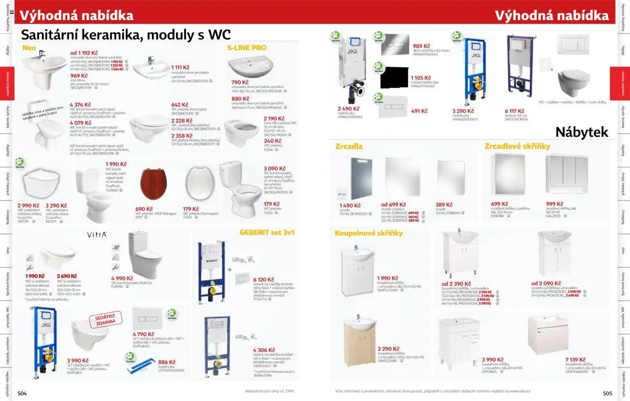 Siko koupelny katalog Koupelny 2025/2026 od 14.10.2025 | Strana: 256 | Produkty: Vodka, Umyvadlo, Zrcadlo, Prkénko