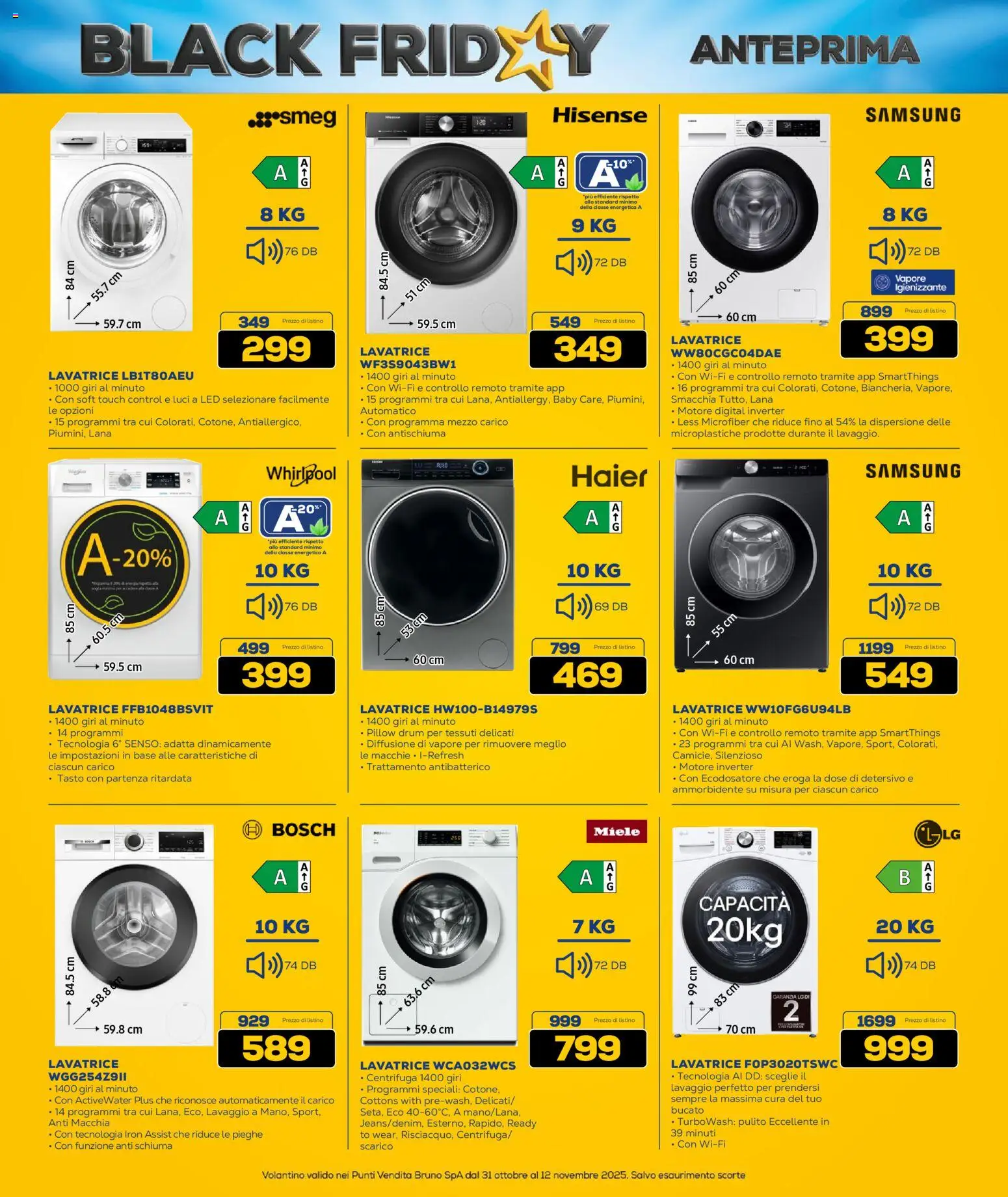 Volantino Euronics del 31.10.2025 | Pagina: 16 | Prodotti: Ammorbidente, Centrifuga, Miele, Samsung