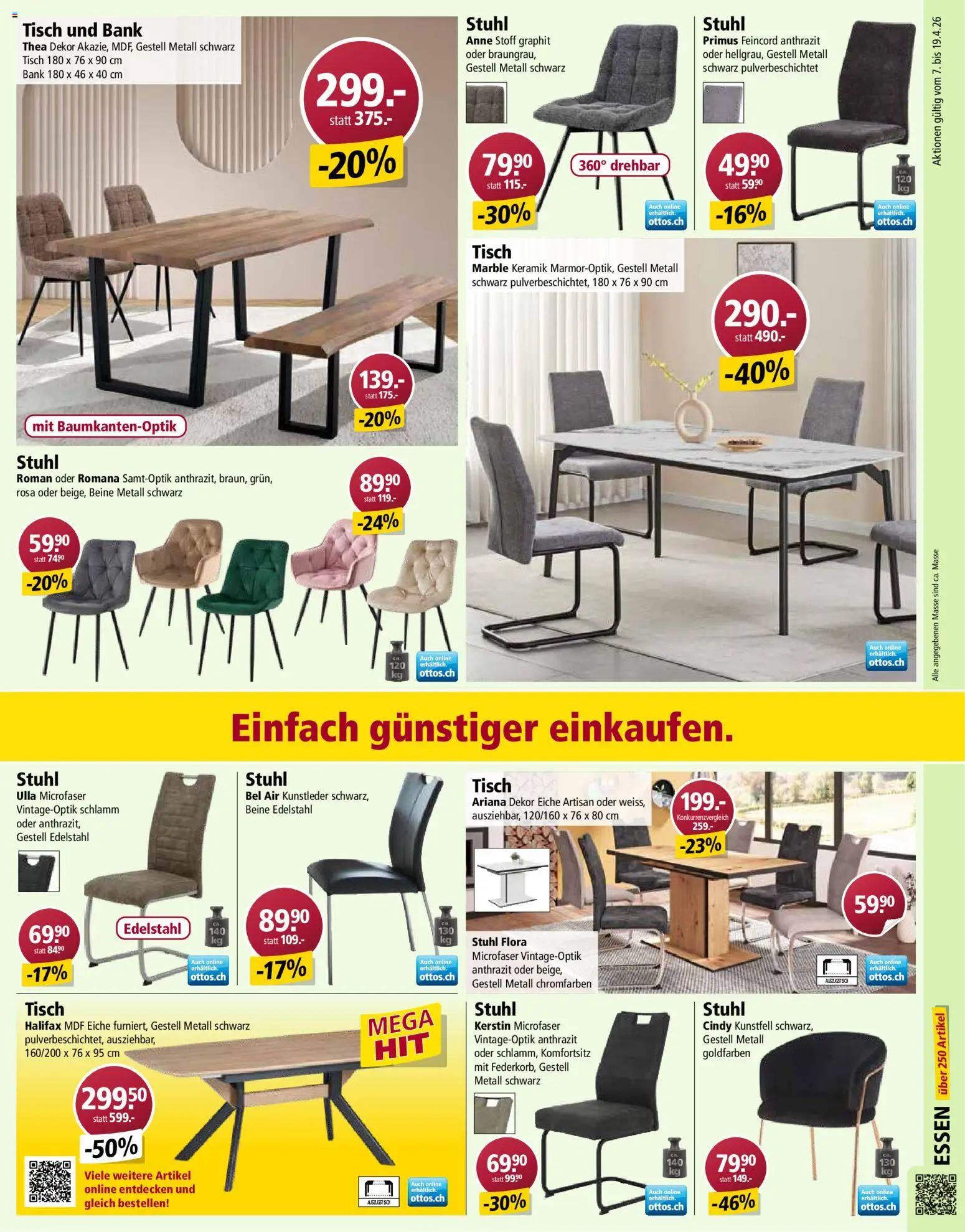 Otto's aktionen – gültig ab 07.04.2026 | Seite: 9 | Produkte: Tisch, Stuhl