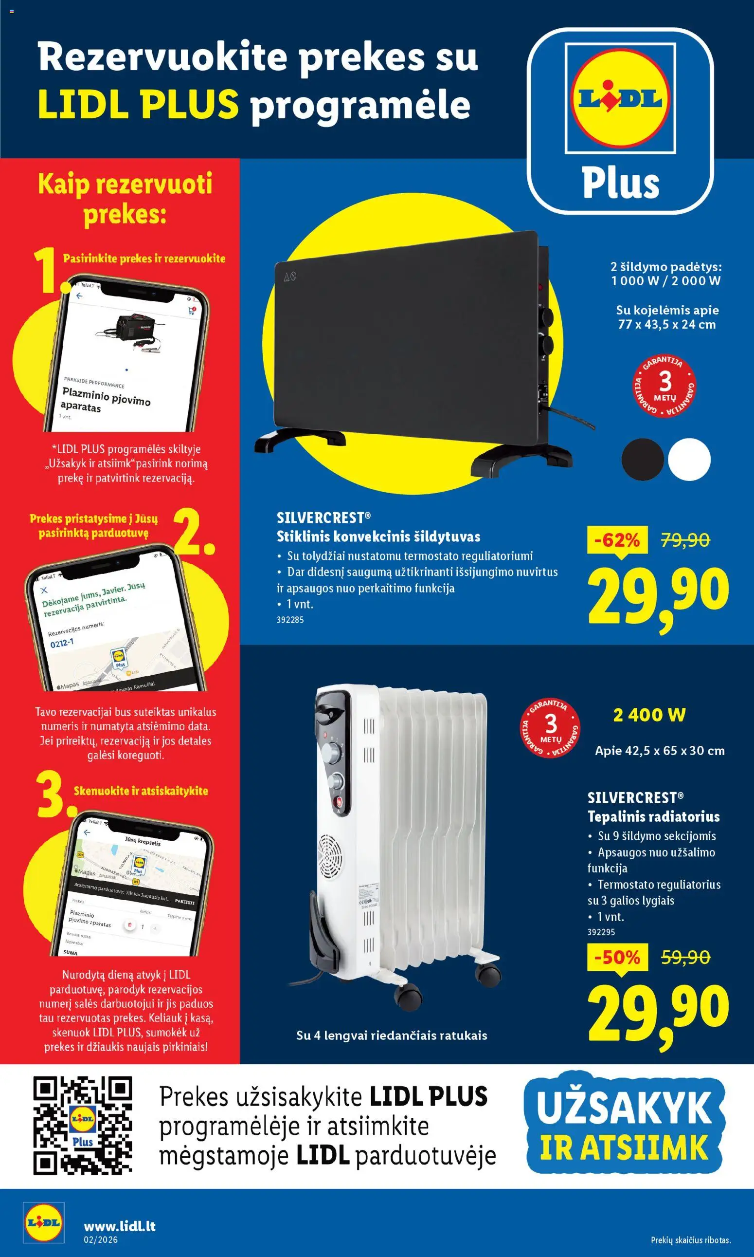 LIDL akcijos nuo 05.01.2026 | Puslapis: 2 | Prekių: Radiatorius, Krepšelis