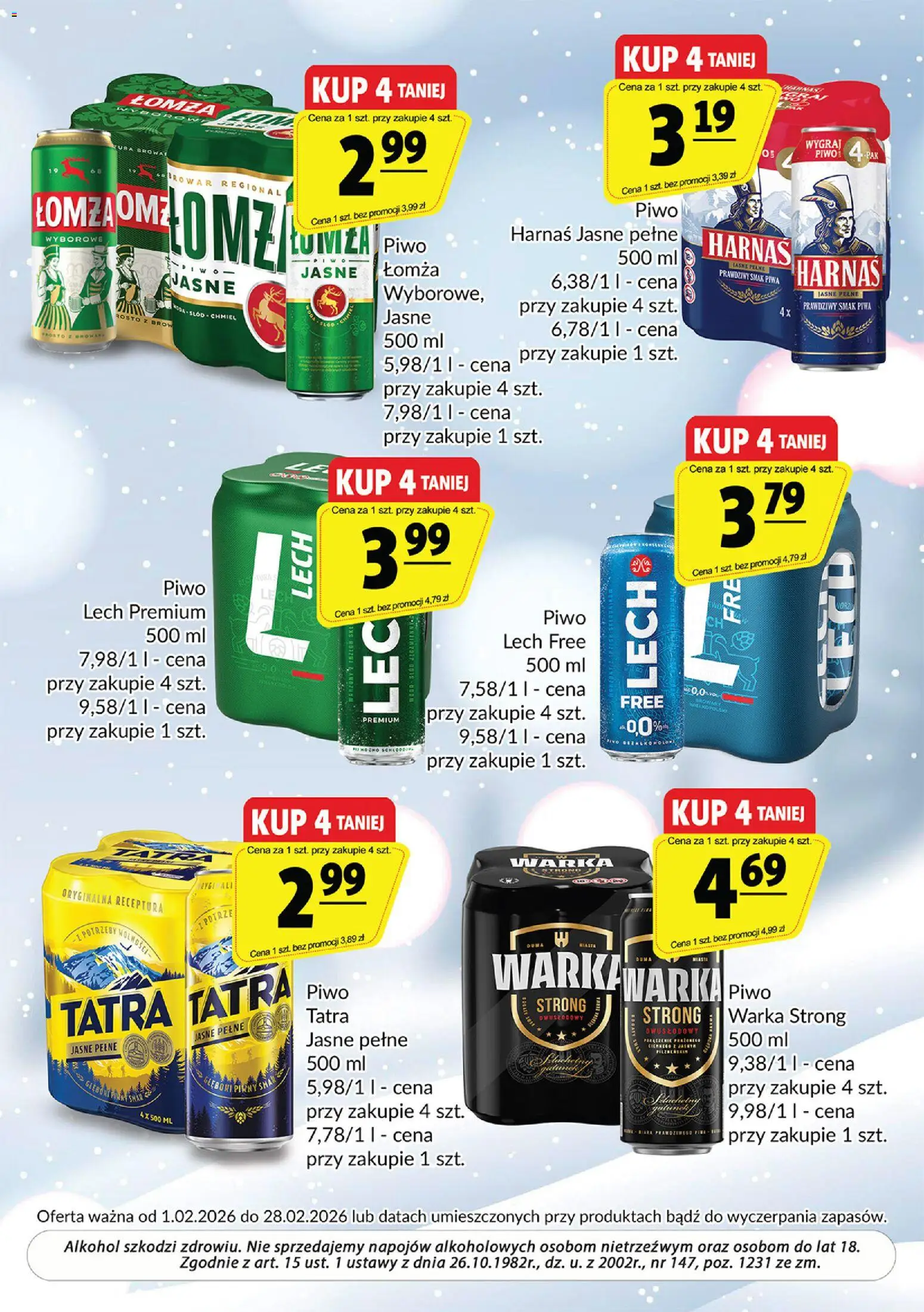 Prim Market Gazetka - Oferta alkoholowa od 01.02.2026 | Strona: 11 | Produkty: Warka, Harnaś, Piwo, Alkohol