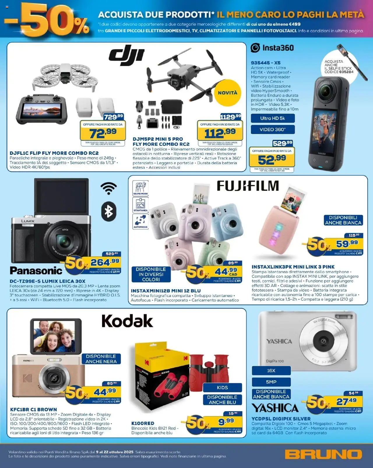 Volantino BRUNO del 09.10.2025 | Pagina: 27 | Prodotti: Action cam, Video, Fotocamera, Memory card