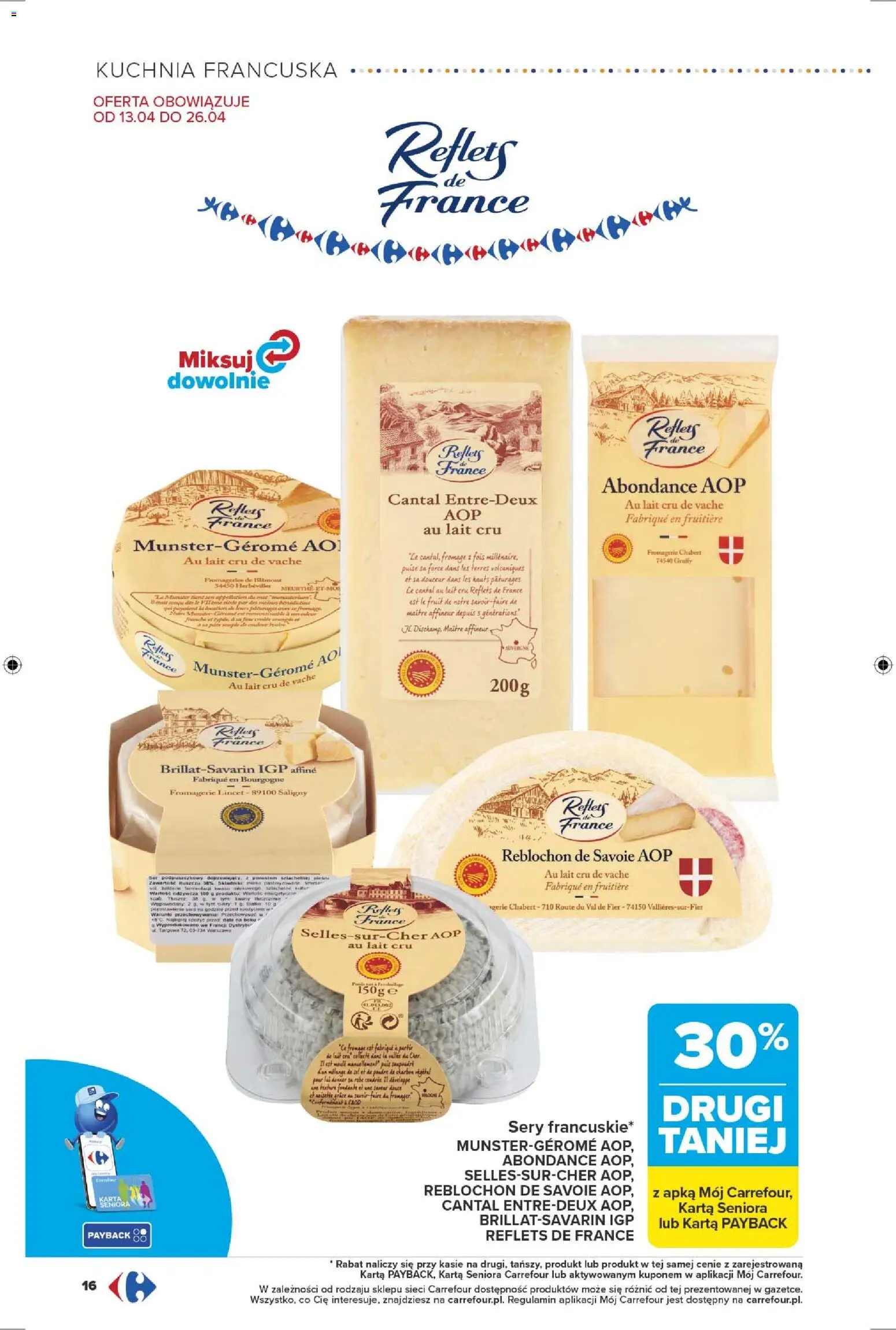 Carrefour gazetka od 13.04.2026 | Strona: 18 | Produkty: Karta, Sery