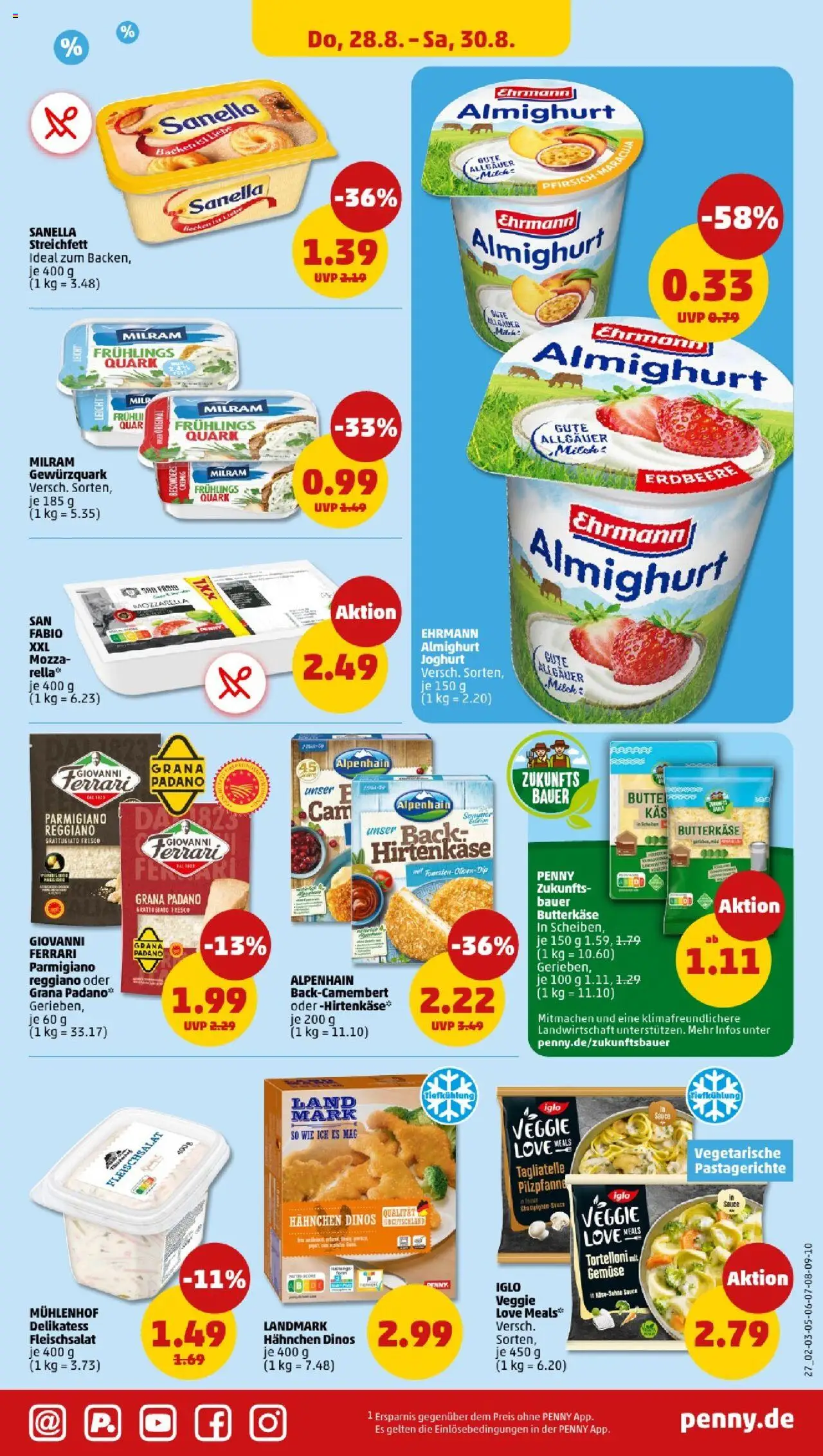 Penny - Hamburg - gültig ab dem 25.08.2025 | Seite: 27 | Produkte: Hahnchen, Milch, Joghurt, Gemüse