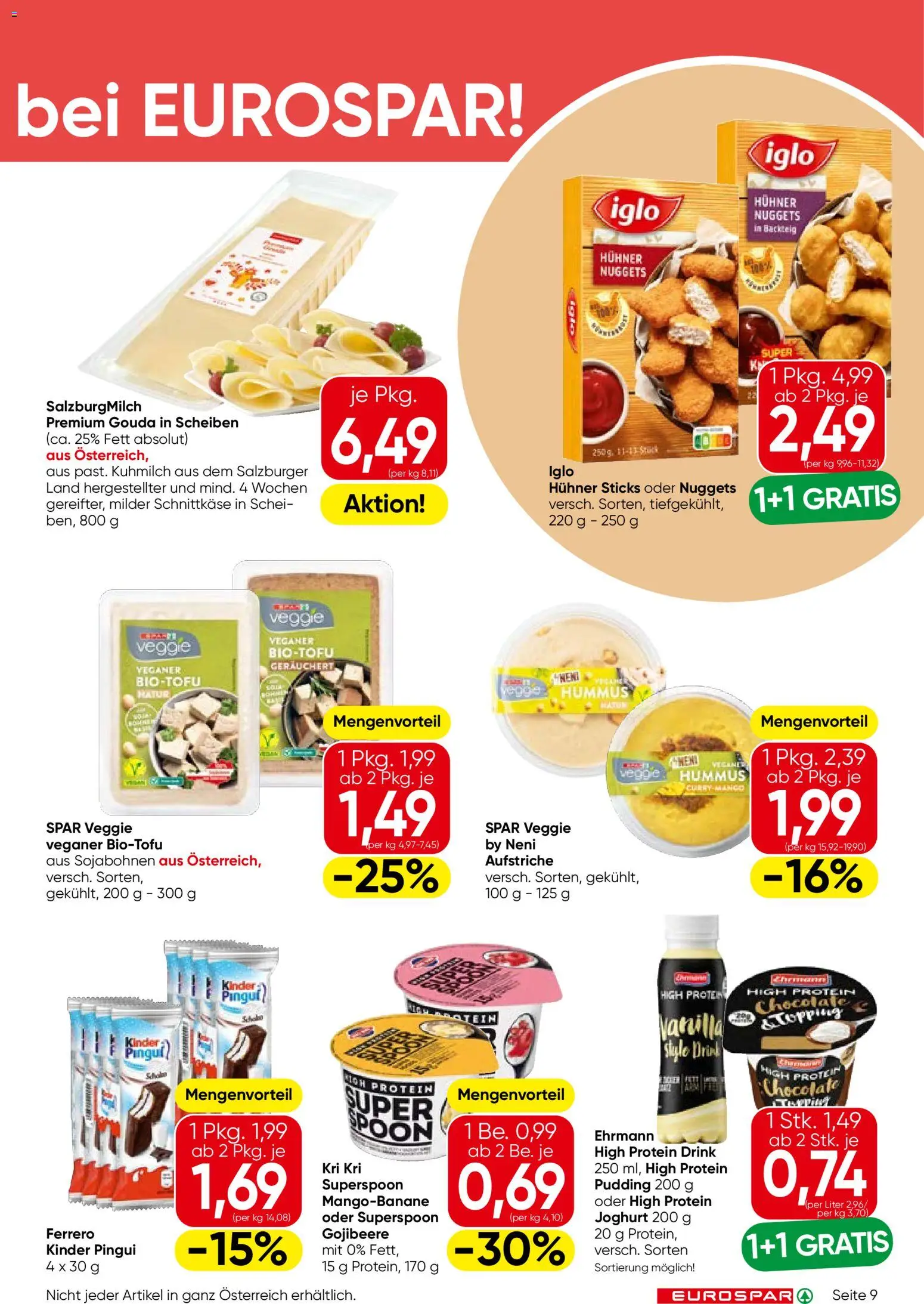 Eurospar Flugblatt - Salzburg gültig ab 02.01.2026 | Seite: 9 | Produkte: Joghurt