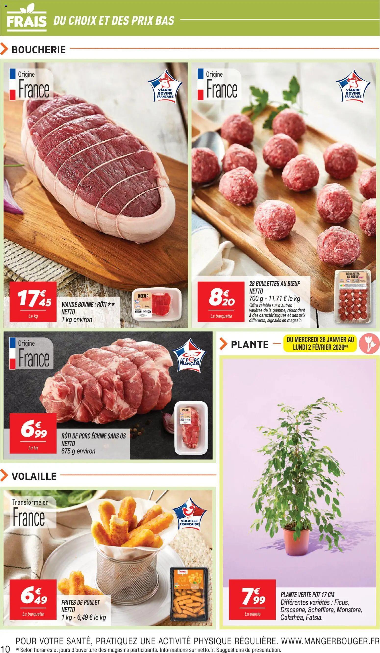 {H1} | Page: 10 | Produits: Frites, Plante verte, Porc, Viande bovine
