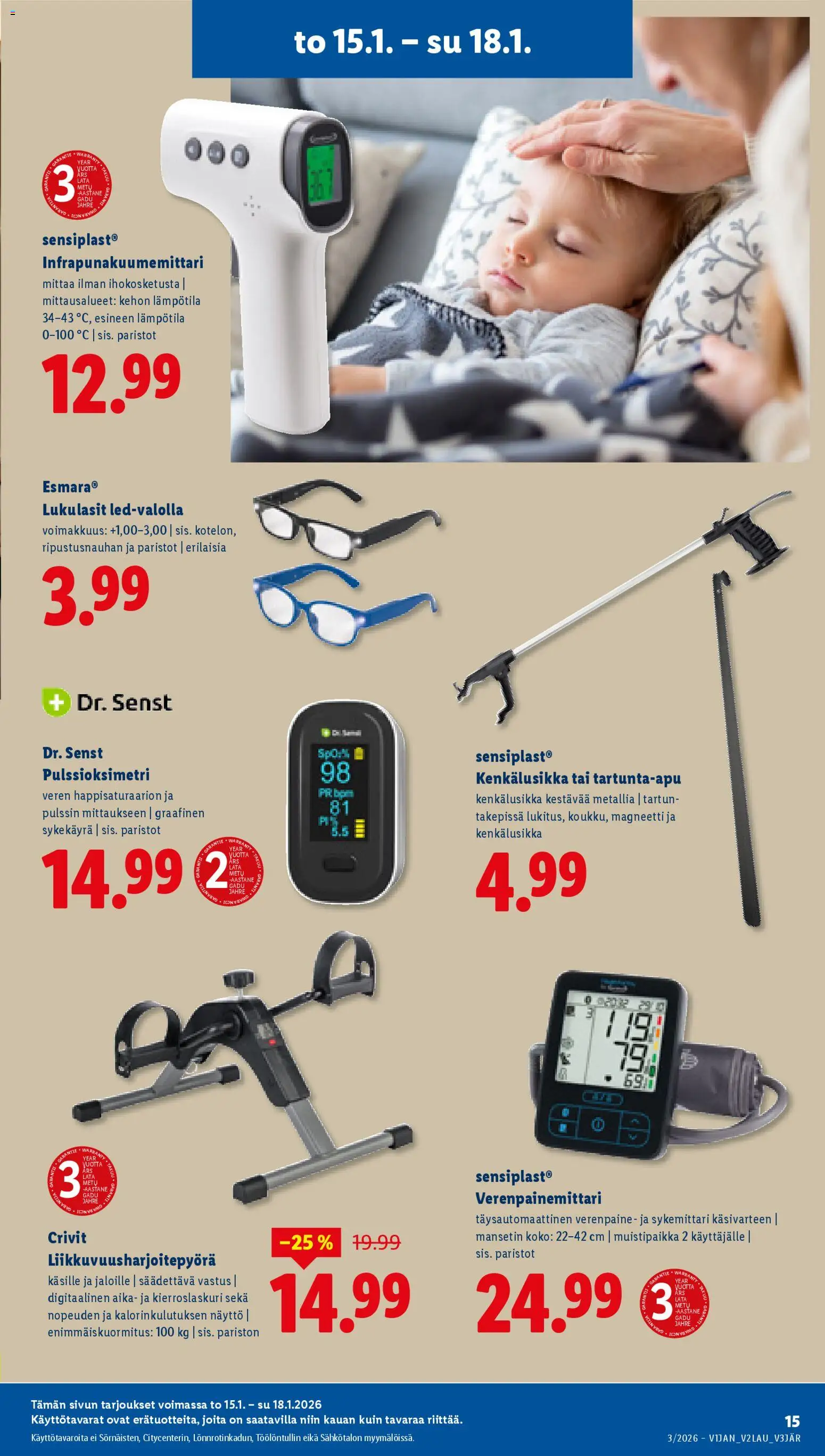 Lidl tarjoukset - Helsinki – voimassa 15.01.2026 alkaen | Sivu: 19 | Tuotteet: Magneetti, Paristot, Sykemittari, Näyttö