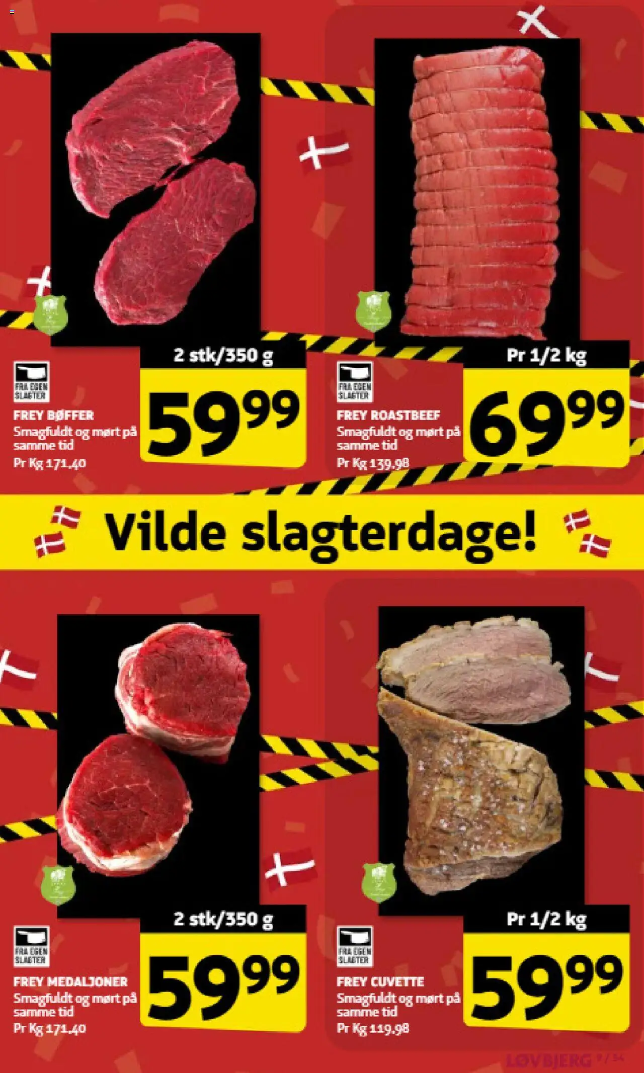 Løvbjerg tilbudsavis – gyldig fra 12.09.2025 | Side: 9 | Produkter: Bøffer, Roastbeef
