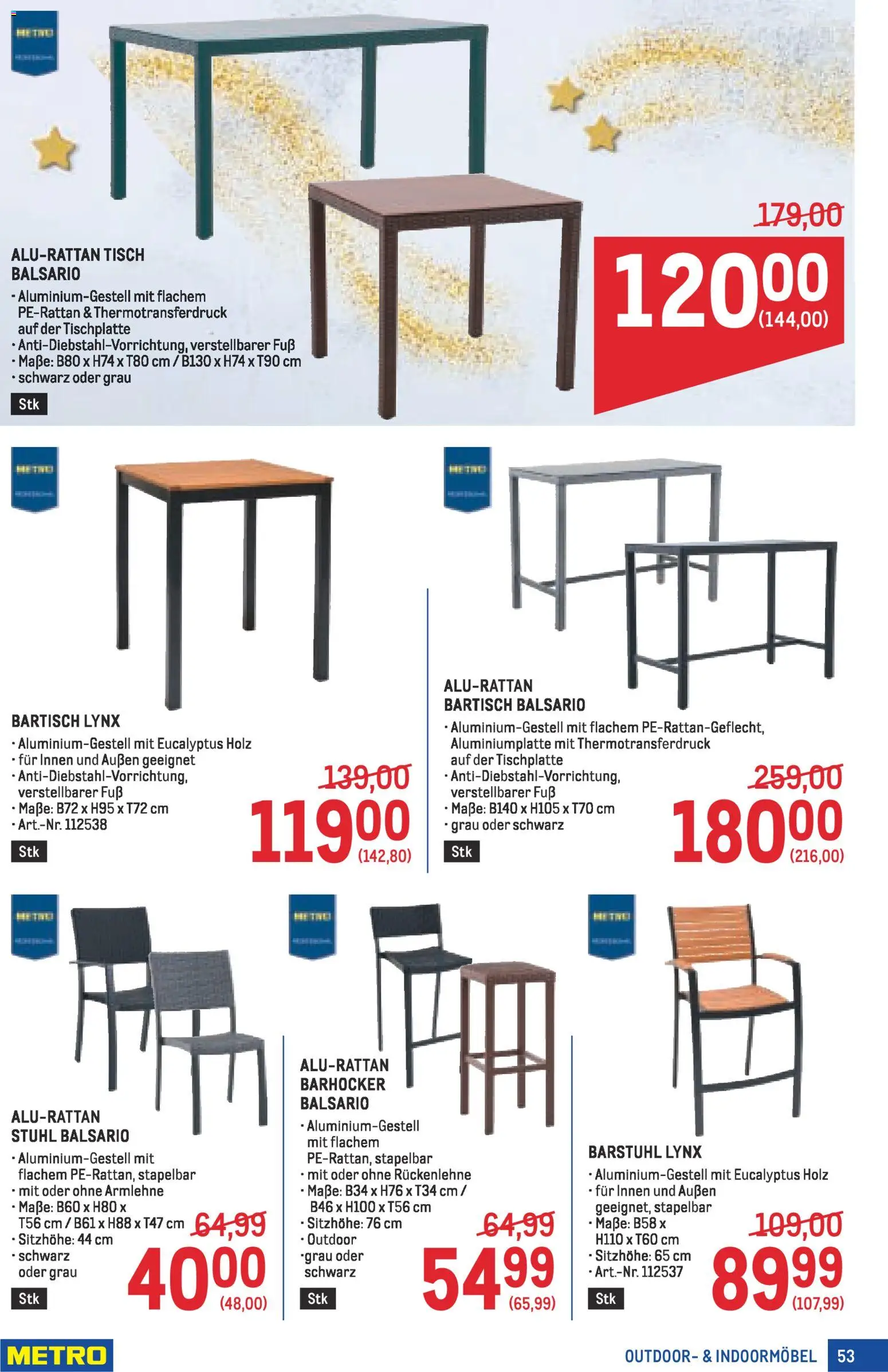 Metro angebote Profi gültig ab 27.11.2025 | Seite: 53 | Produkte: Tisch, Stuhl