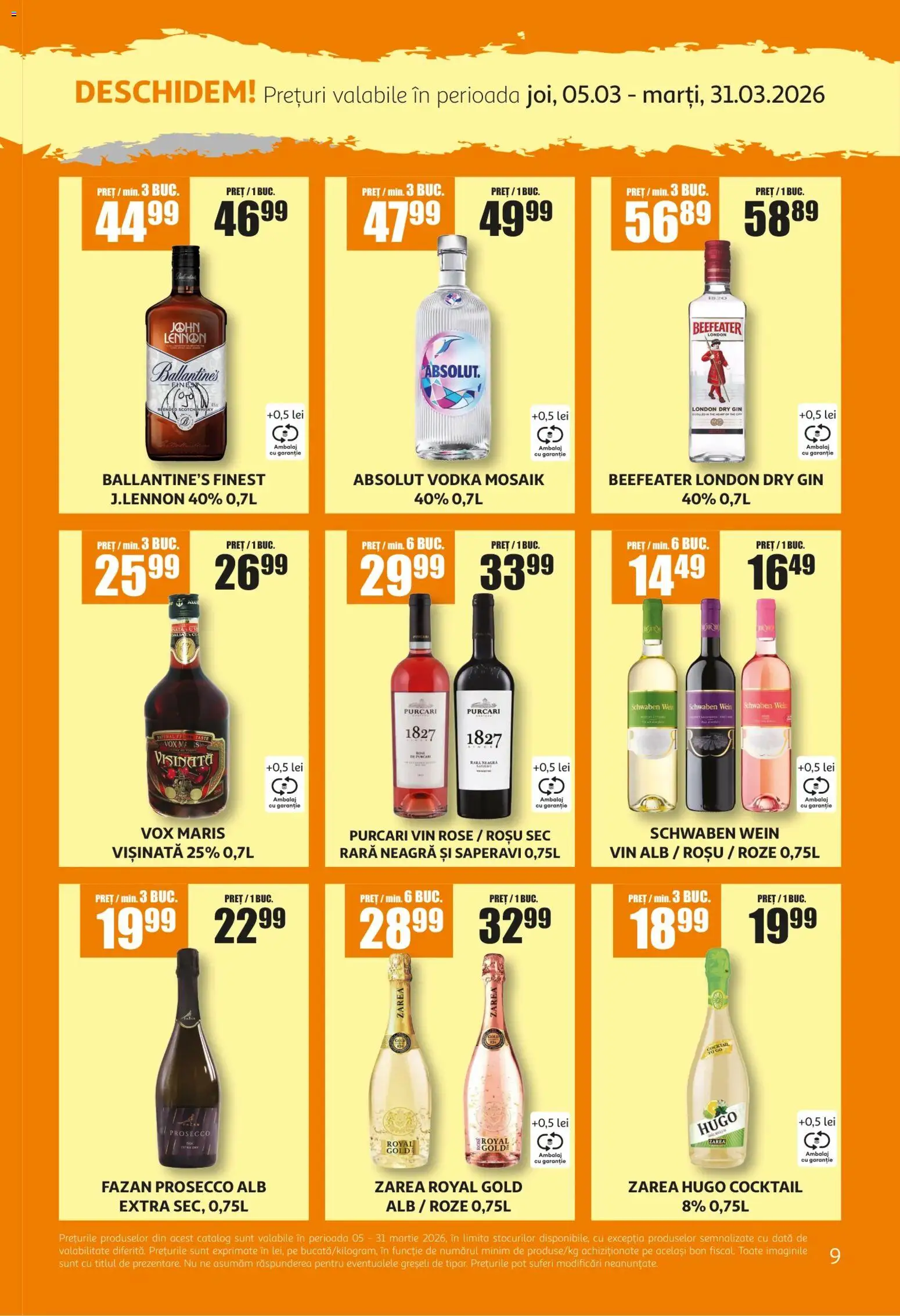 Noul catalog ATAC – valabil de la 05.03.2026 | Pagină: 9 | Produse: Prosecco, Vin, Gin, Vodka