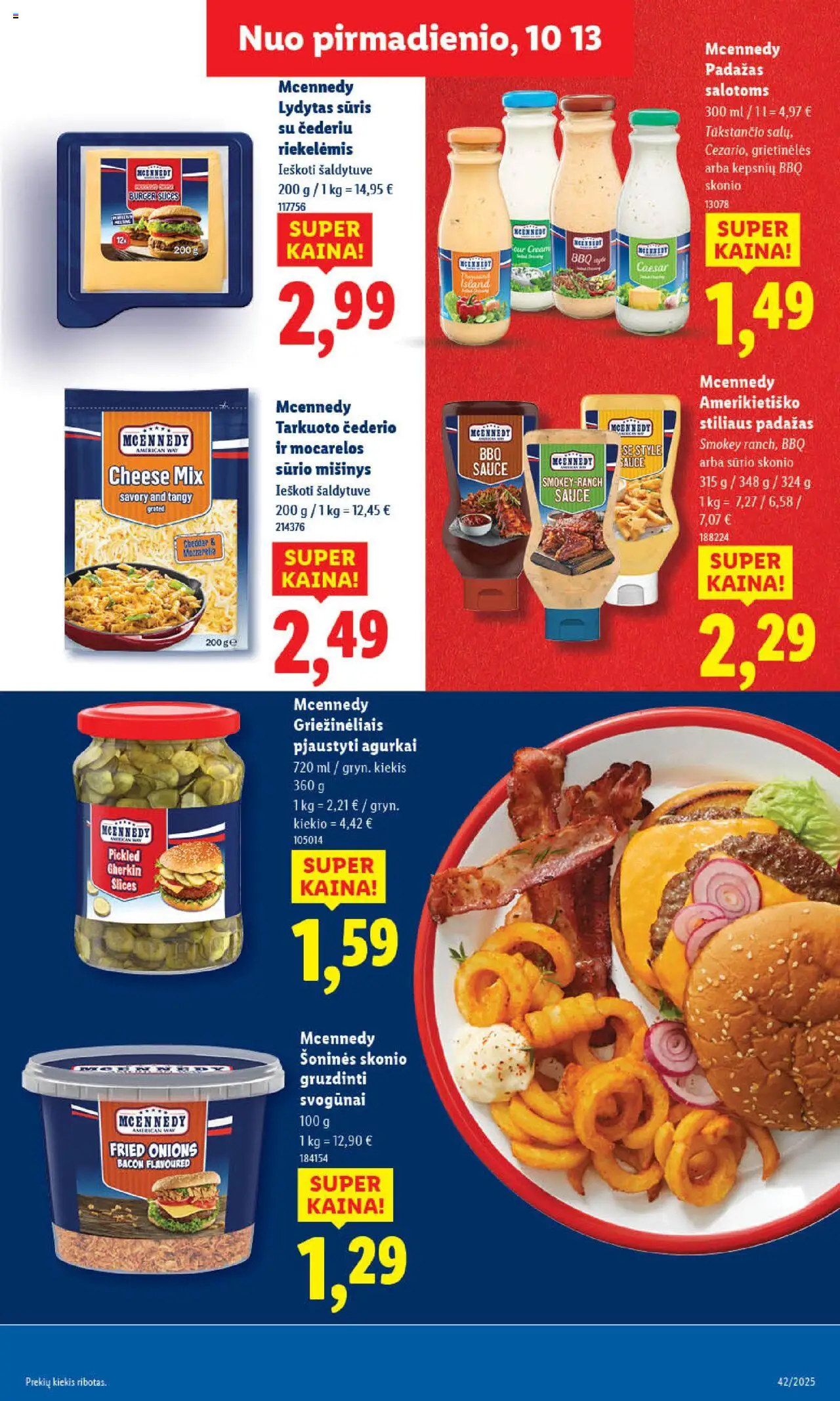 LIDL akcijos nuo 16.10.2025 | Puslapis: 25 | Prekių: Agurkai, Svogūnai, Sūris, Lydytas sūris