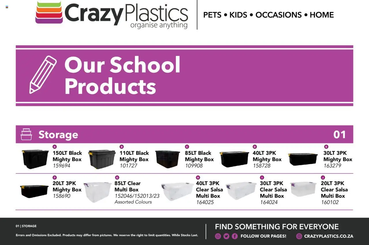 Crazy Plastics - School Catalogue | 01/04/2024 | How to get a limited discount? Save today! | South Africa