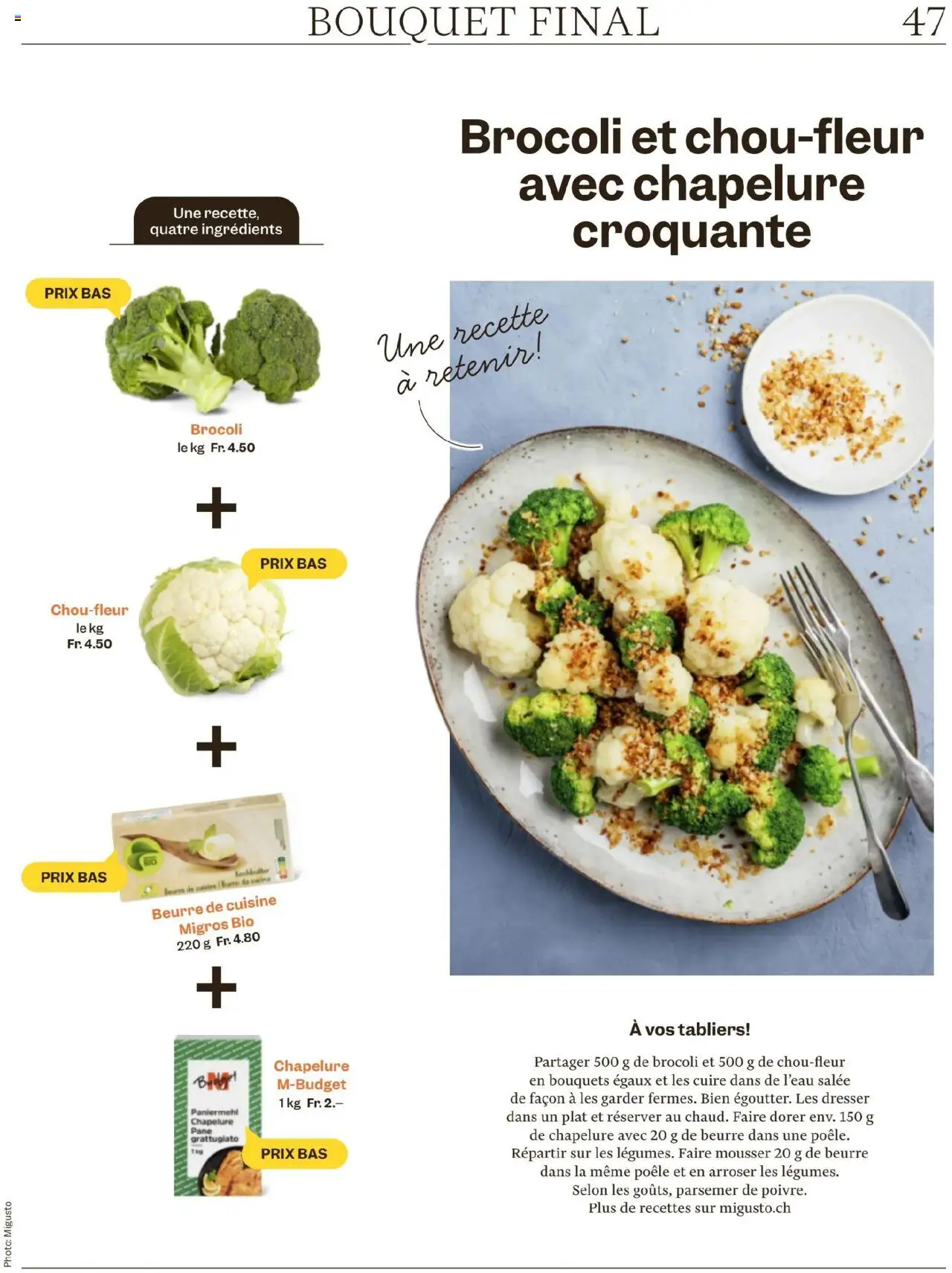 Migros - Magazin FR ab 05.08.2025 | Seite: 47 | Produkte: Pane, Butter