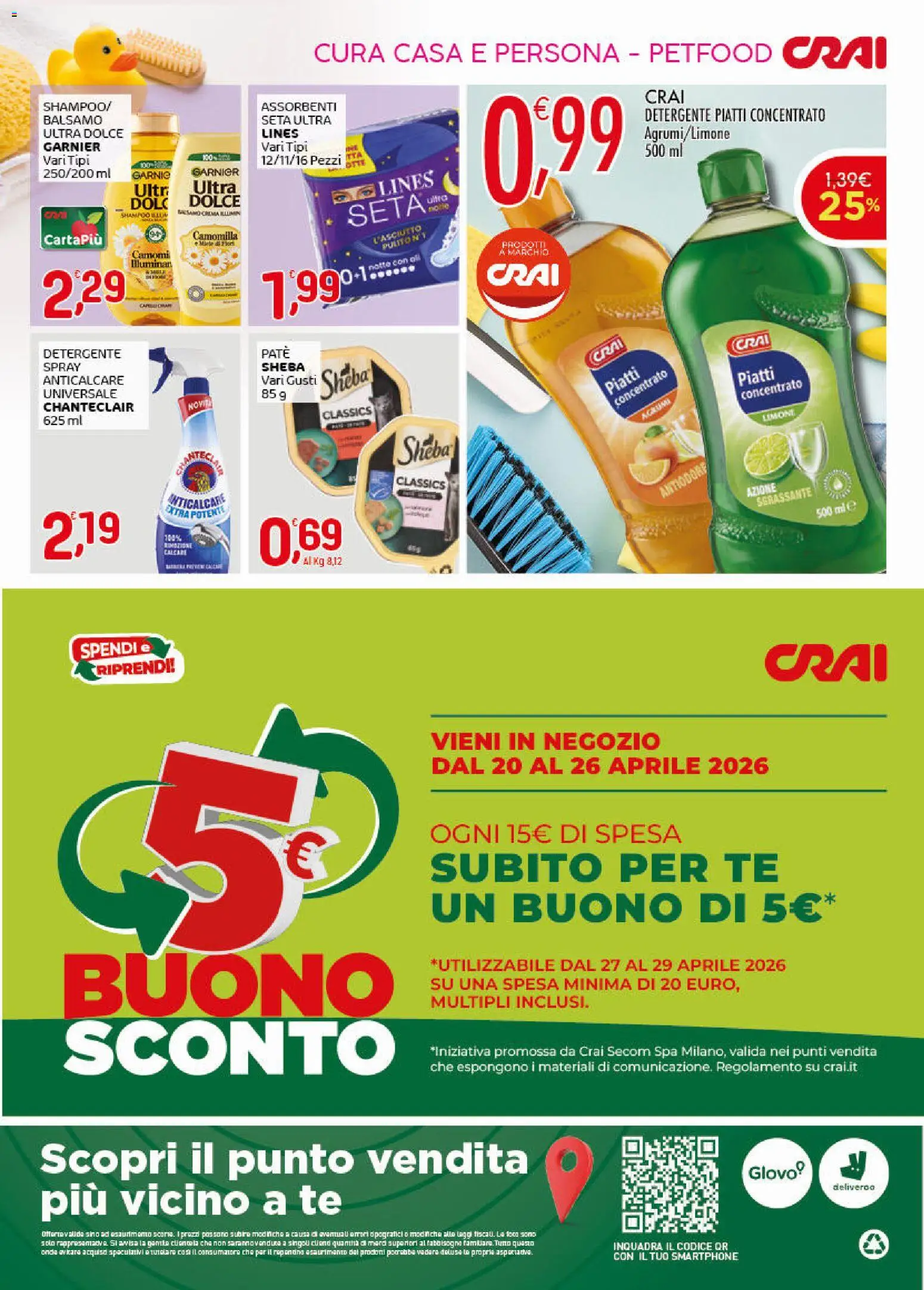 Volantino CRAI del 16.04.2026 | Pagina: 4 | Prodotti: Balsamo, Detergente, Tè, Smartphone