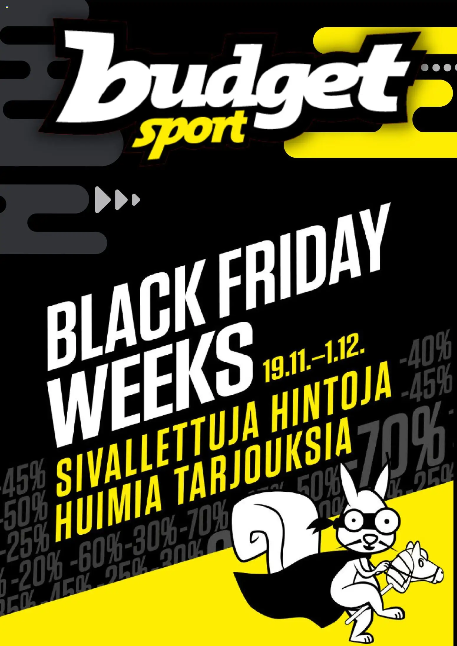 Budget Sport - Black Friday – voimassa 19.11.2025 alkaen | Sivu: 1