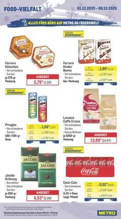 Metro Prospekt 	 ab 01.12.2025 gültig | Seite: 14 | Produkte: Lavazza, Pringles