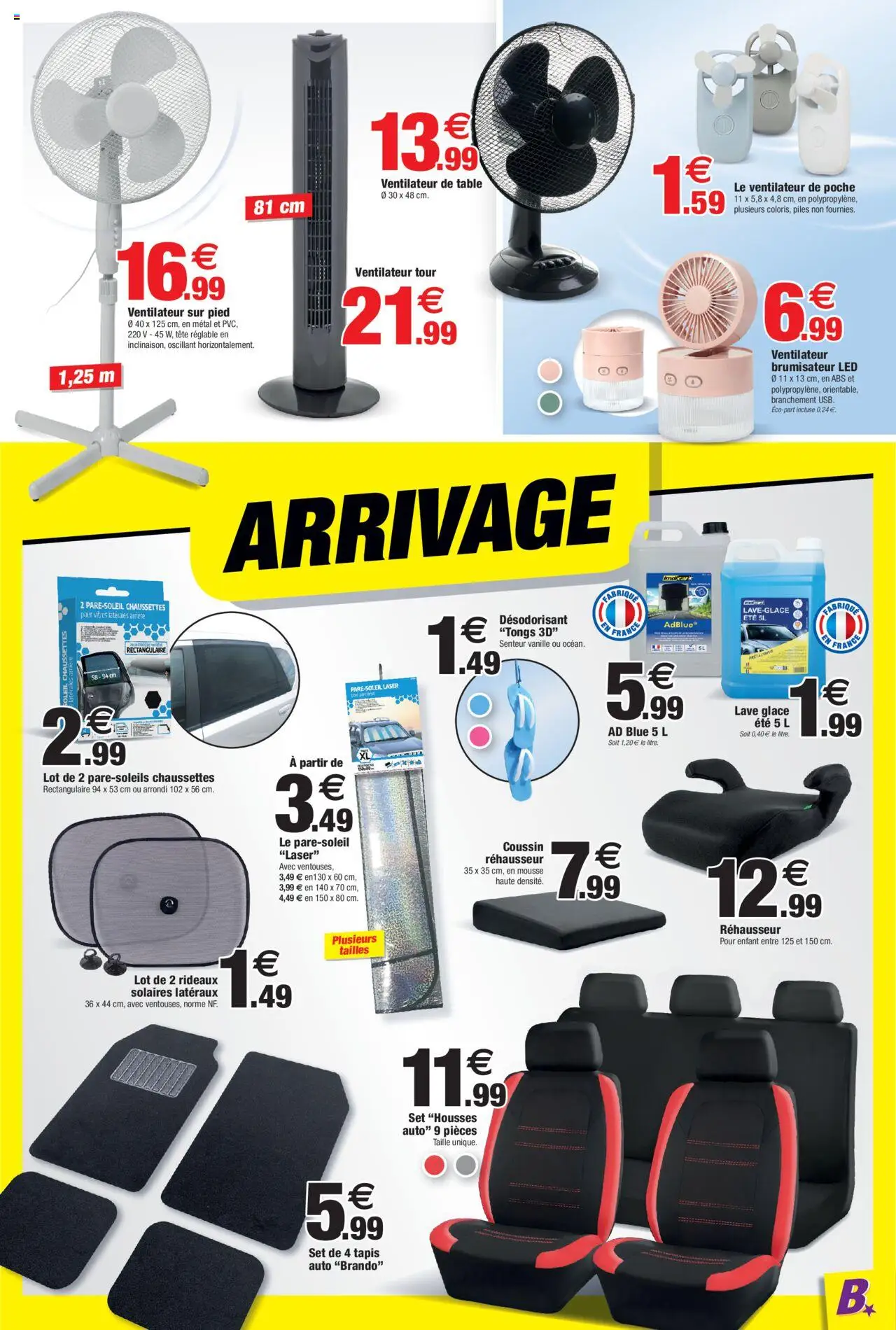  | Page: 11 | Produits: Ventilateur, Mousse, Coussin rehausseur, Tapis