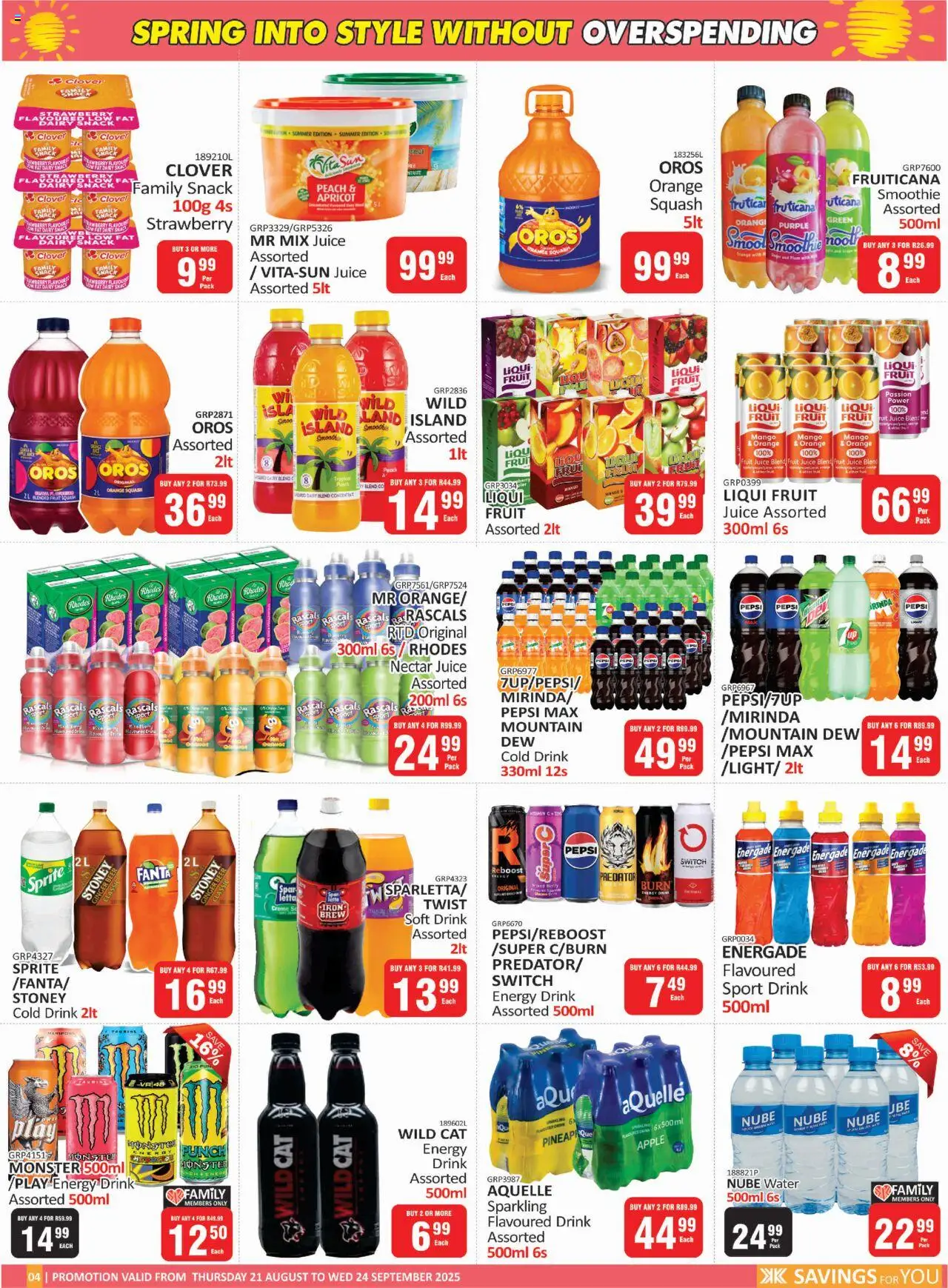 KIT KAT Cash & Carry Spring Leaflet Promotion │ valid from 21.08.2025 | Page: 4 | Products: Juice, Beer, Switch, Stoney