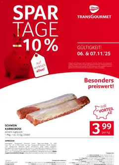 Transgourmet Spartage ab 06.11.2025 gültig