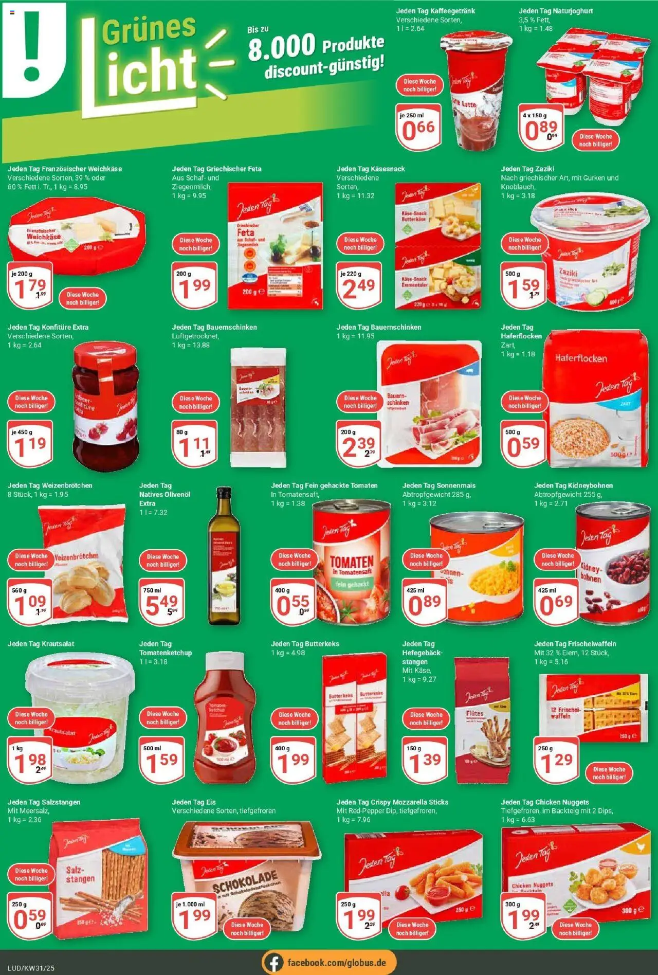 Globus prospekt Ludwigshafen-Oggersheim	 - gültig ab dem 28.07.2025 | Seite: 12 | Produkte: Feta, Olivenol, Schinken, Eis