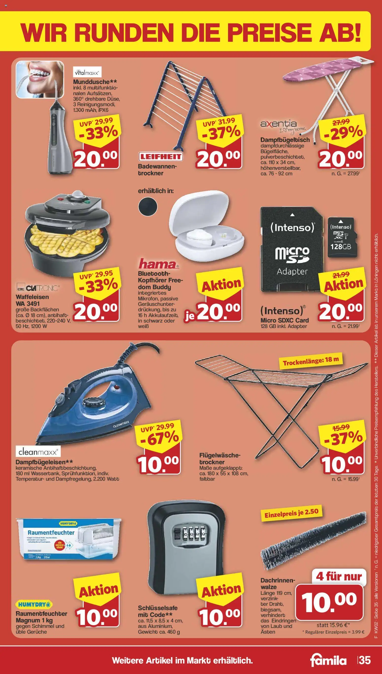 Famila Nordwest Prospekt 	 – gültig ab 05.01.2026 | Seite: 36 | Produkte: Adapter, Trockner, Bluetooth adapter, Kopfhörer