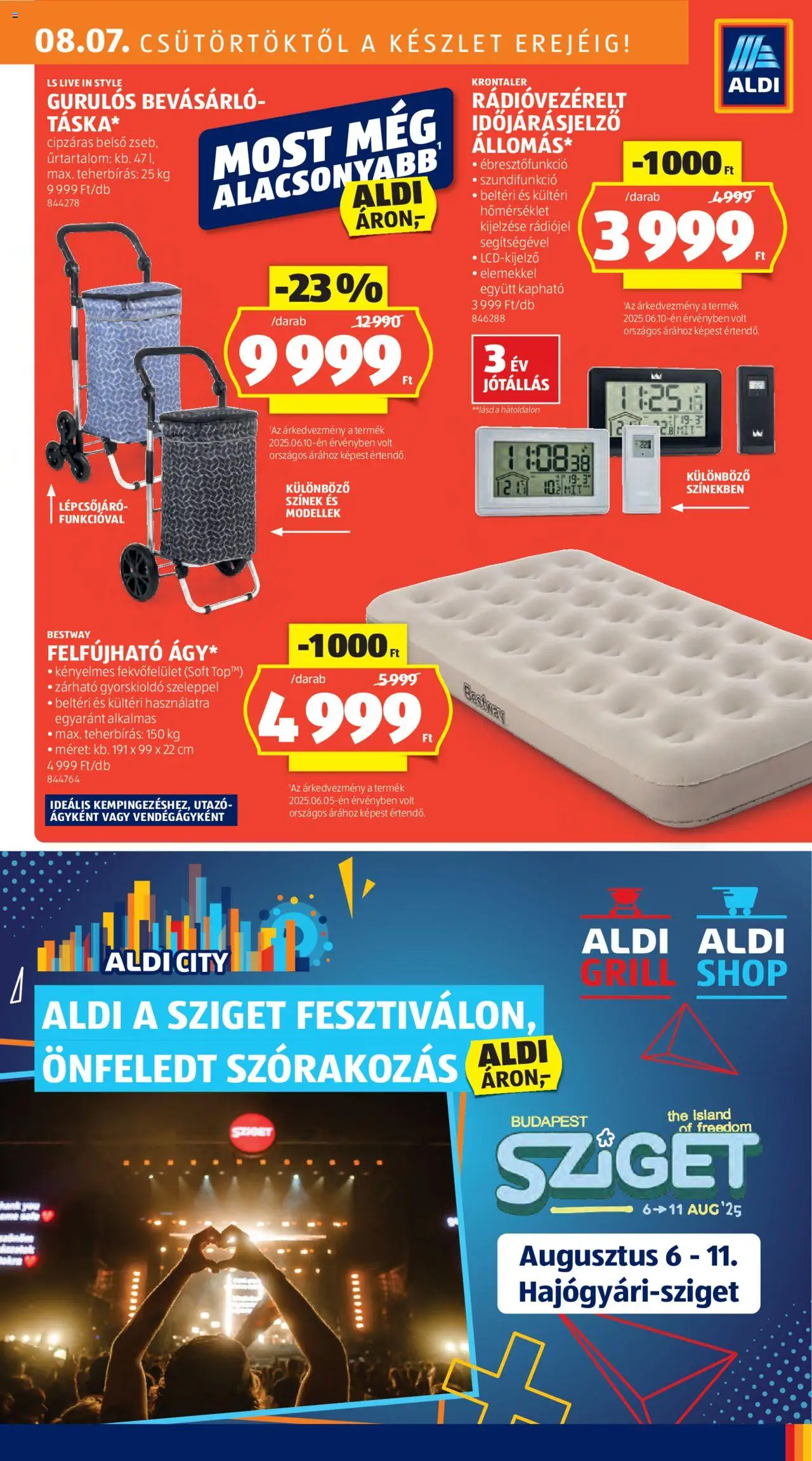 Aldi akciós ujság - amely érvényes a következő dátumtól: 07.08.2025 | Oldal: 23 | Termékek: Grill