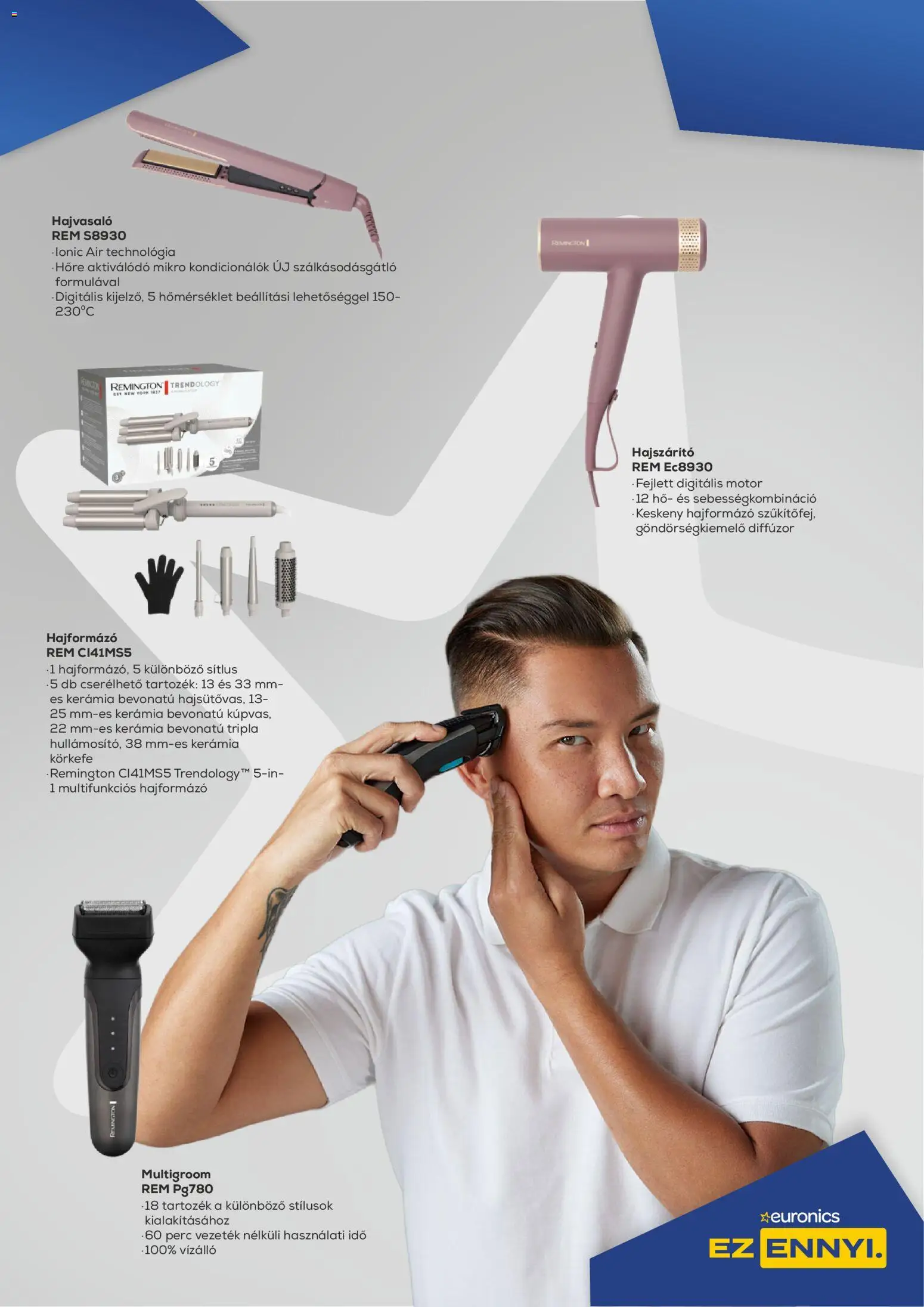 Euronics akciós ujság - amely érvényes a következő dátumtól: 09.12.2025 | Oldal: 6 | Termékek: Hajformázó, Hajvasaló, Hajszárító, Diffúzor