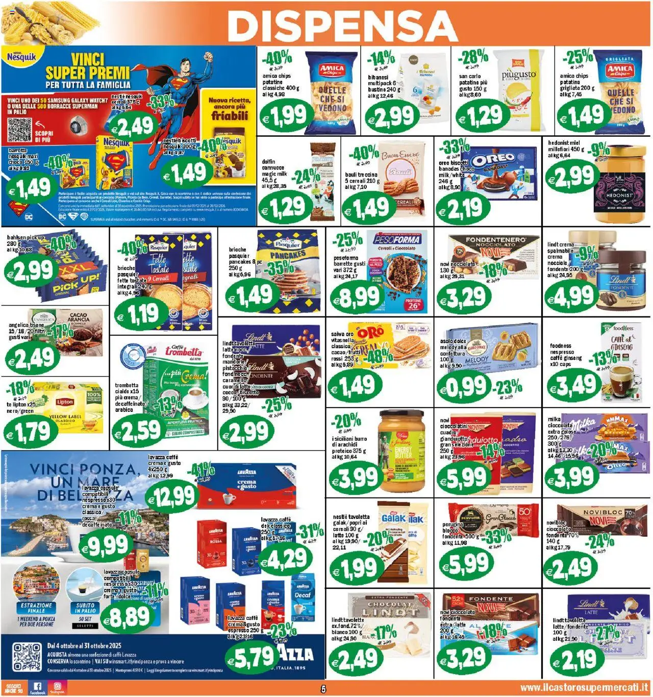 Volantino Il Castoro del 08.10.2025 | Pagina: 5 | Prodotti: Cioccolato, Miele, Cioccolatini, Samsung
