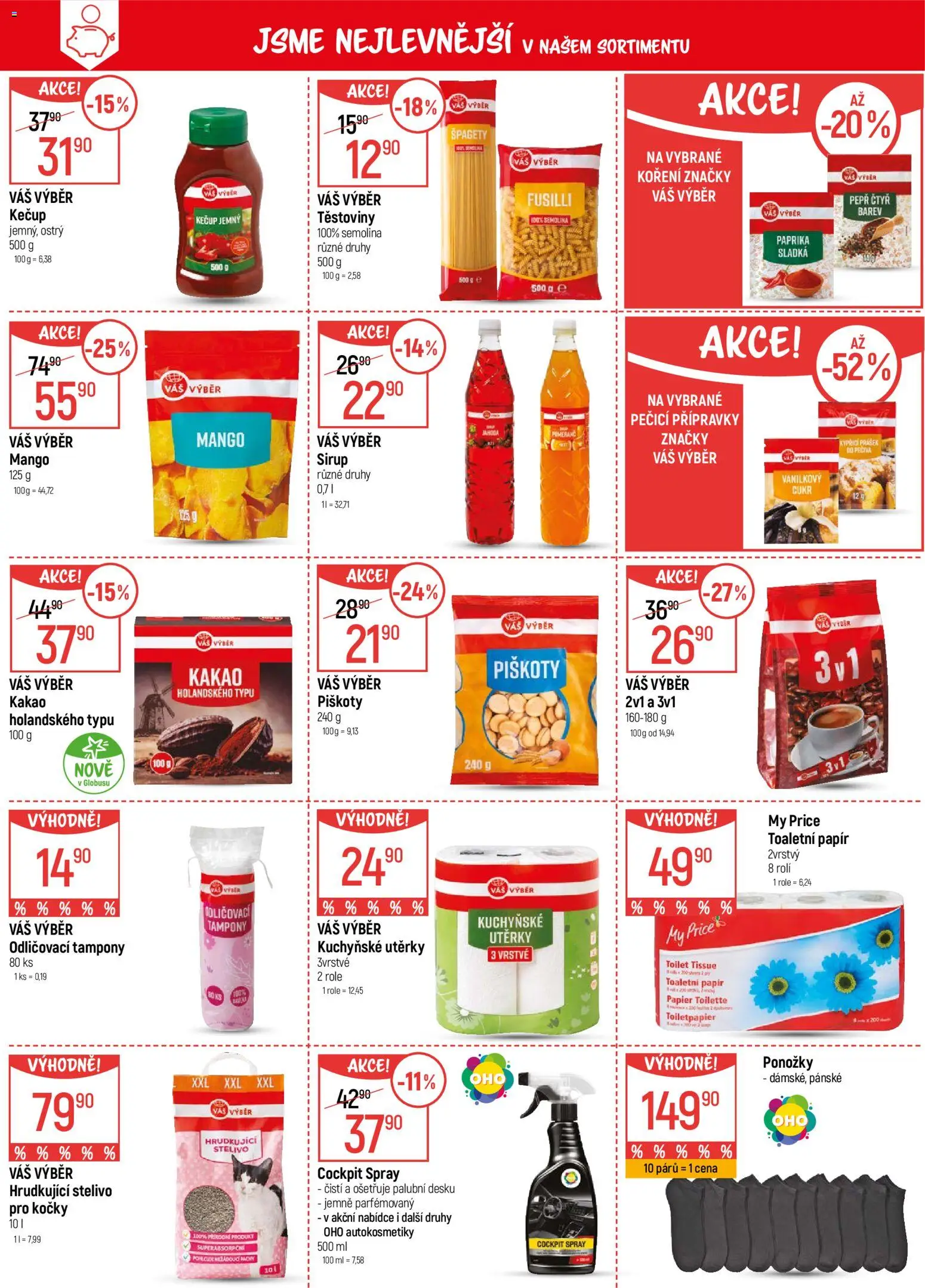 Globus leták - Havířov od 18.03.2026 | Strana: 4 | Produkty: Mango, Ponožky, Toaletní papír, Semolina