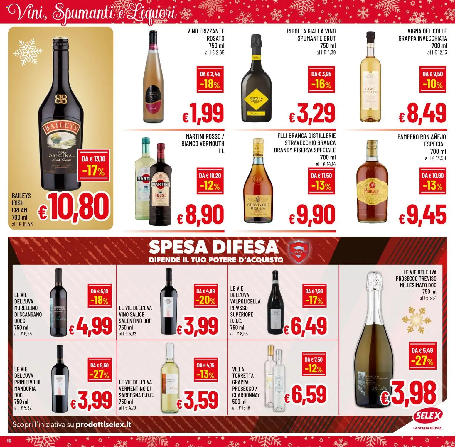 Volantino A&O del 10.12.2025 | Pagina: 16 | Prodotti: Prosecco, Spumante, Grappa, Brandy