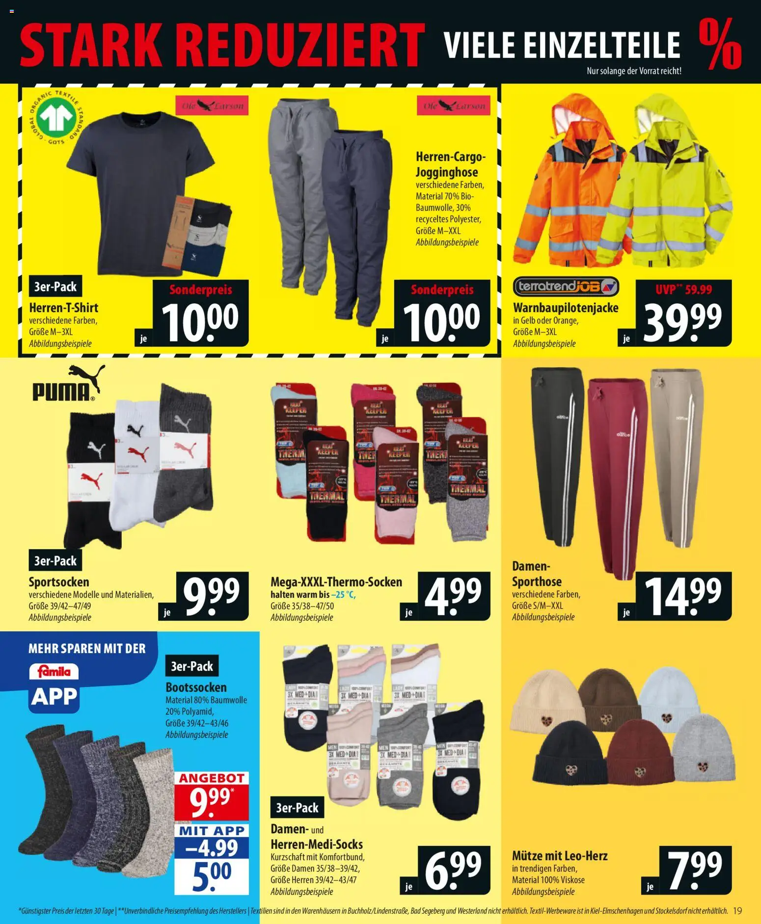 Famila Prospekt 	 – gültig ab 29.12.2025 | Seite: 19 | Produkte: Jogginghose, Sporthose, Bad