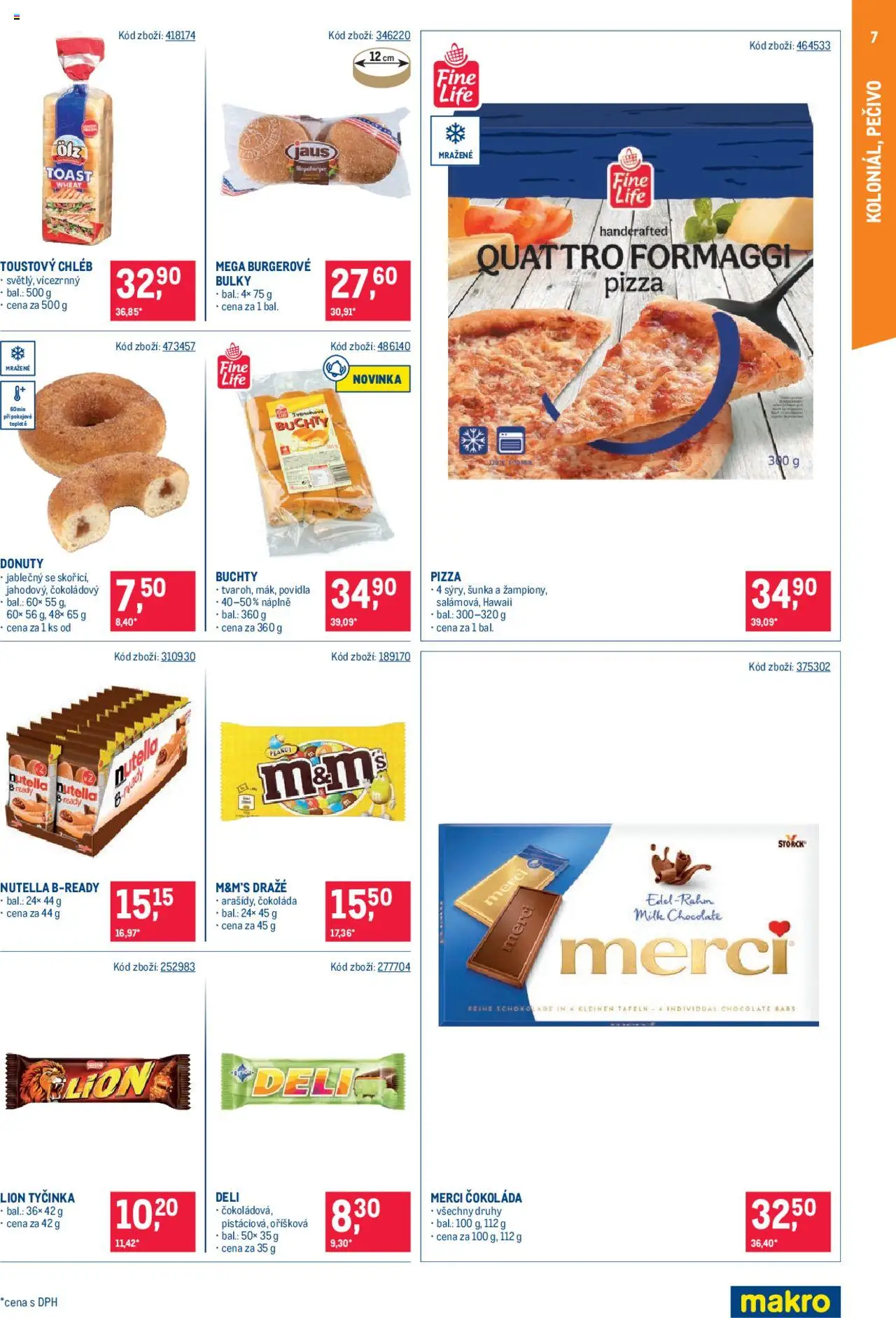 Makro leták - Maloobchod od 30.07.2025 | Strana: 7 | Produkty: Čokoláda, Merci, Toustový chléb, Nutella