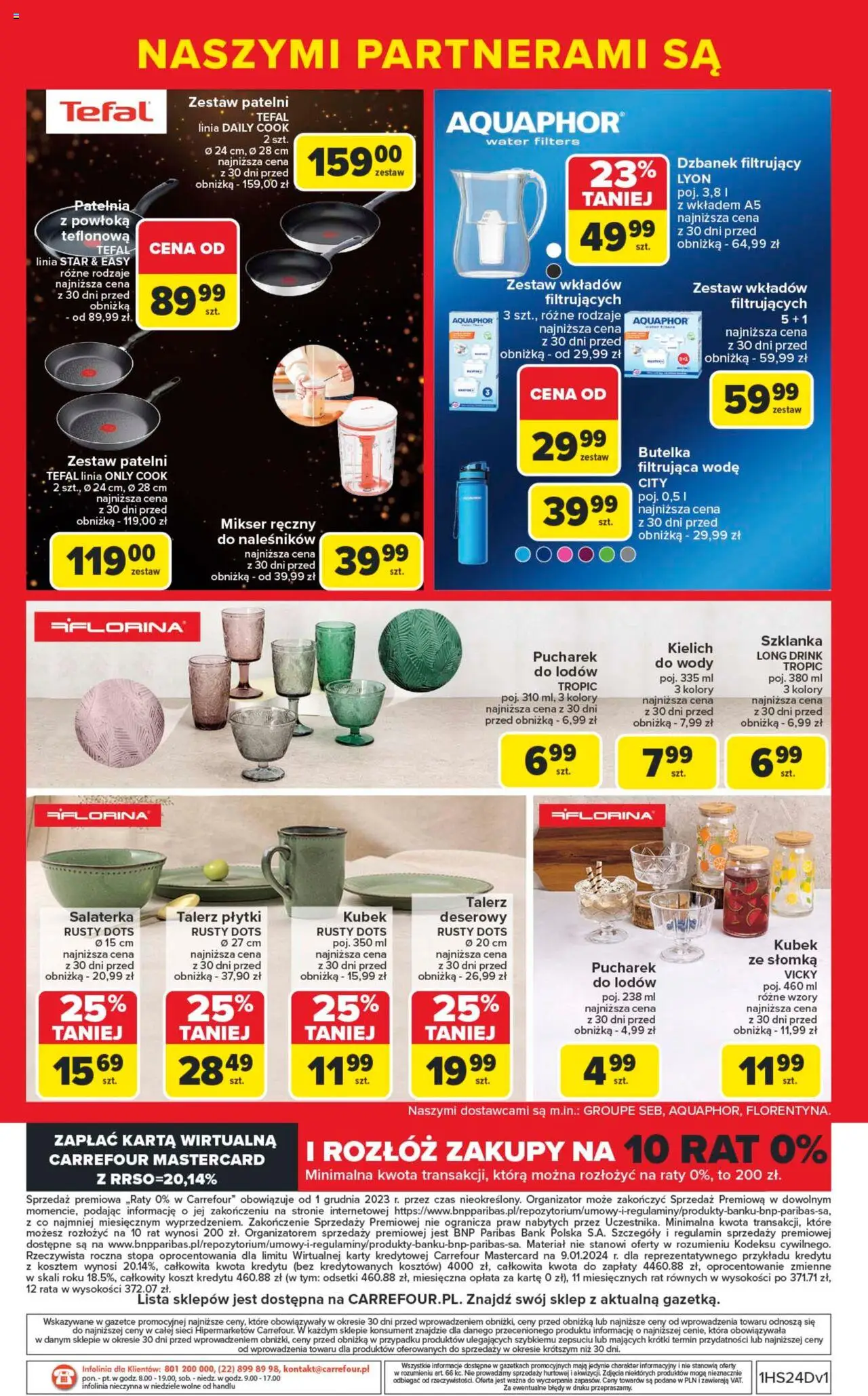 Carrefour Gazetka - Markowe okazje czekają od 09.06.2025 | Strona: 52 | Produkty: Szklanka, Dzbanek, Patelnia, Tefal