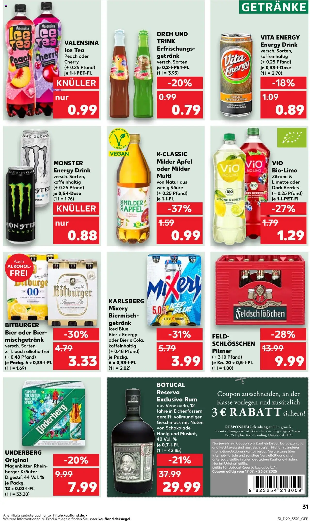 Kaufland prospekt Frankfurt (Oder)	 - gültig ab dem 17.07.2025 | Seite: 31 | Produkte: Schokolade, Rum, Zitrone, Limette