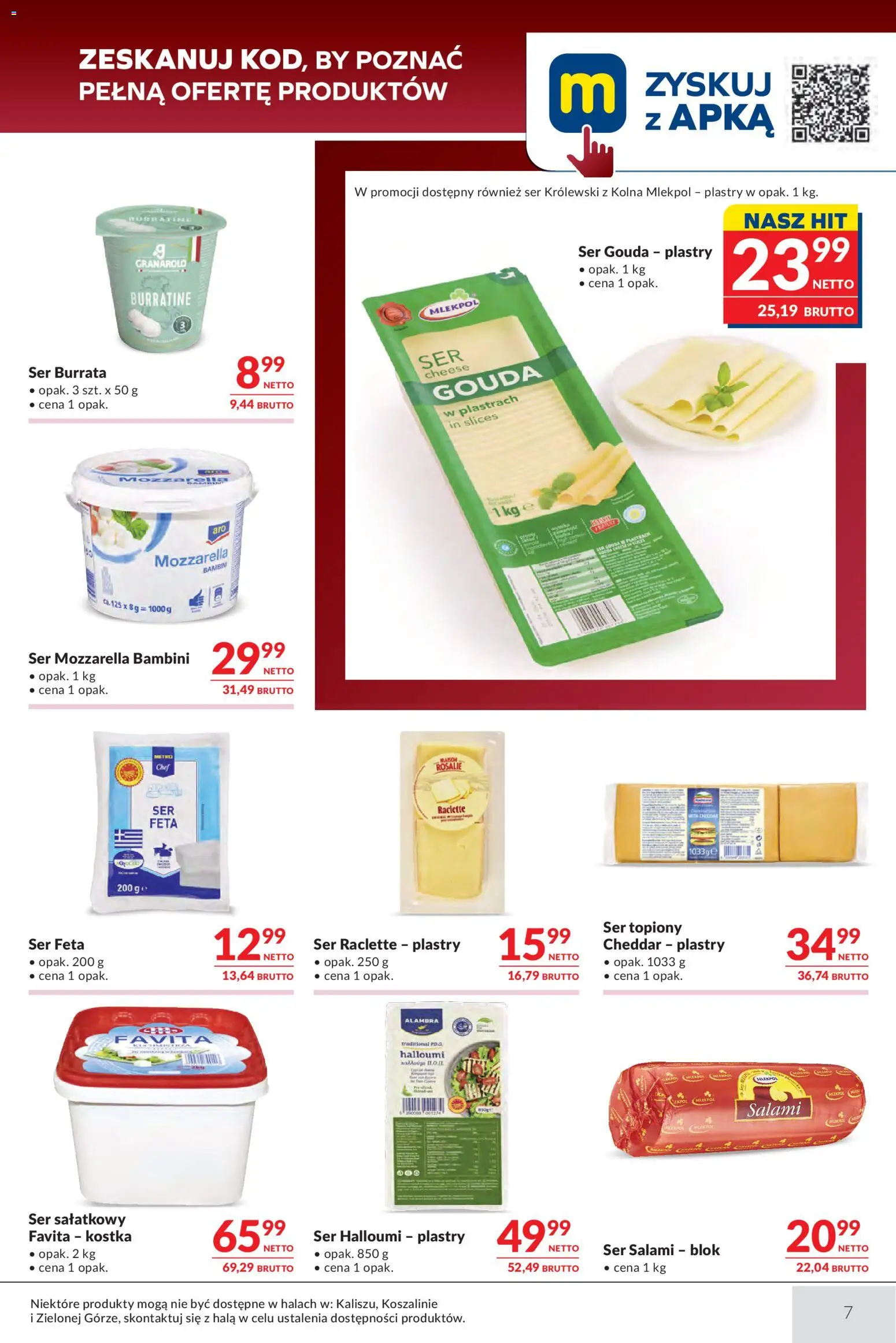 Makro gazetka - Oferta dla gastronomii od 14.04.2026 | Strona: 7 | Produkty: Salami, Cheddar, Ser feta, Ser gouda
