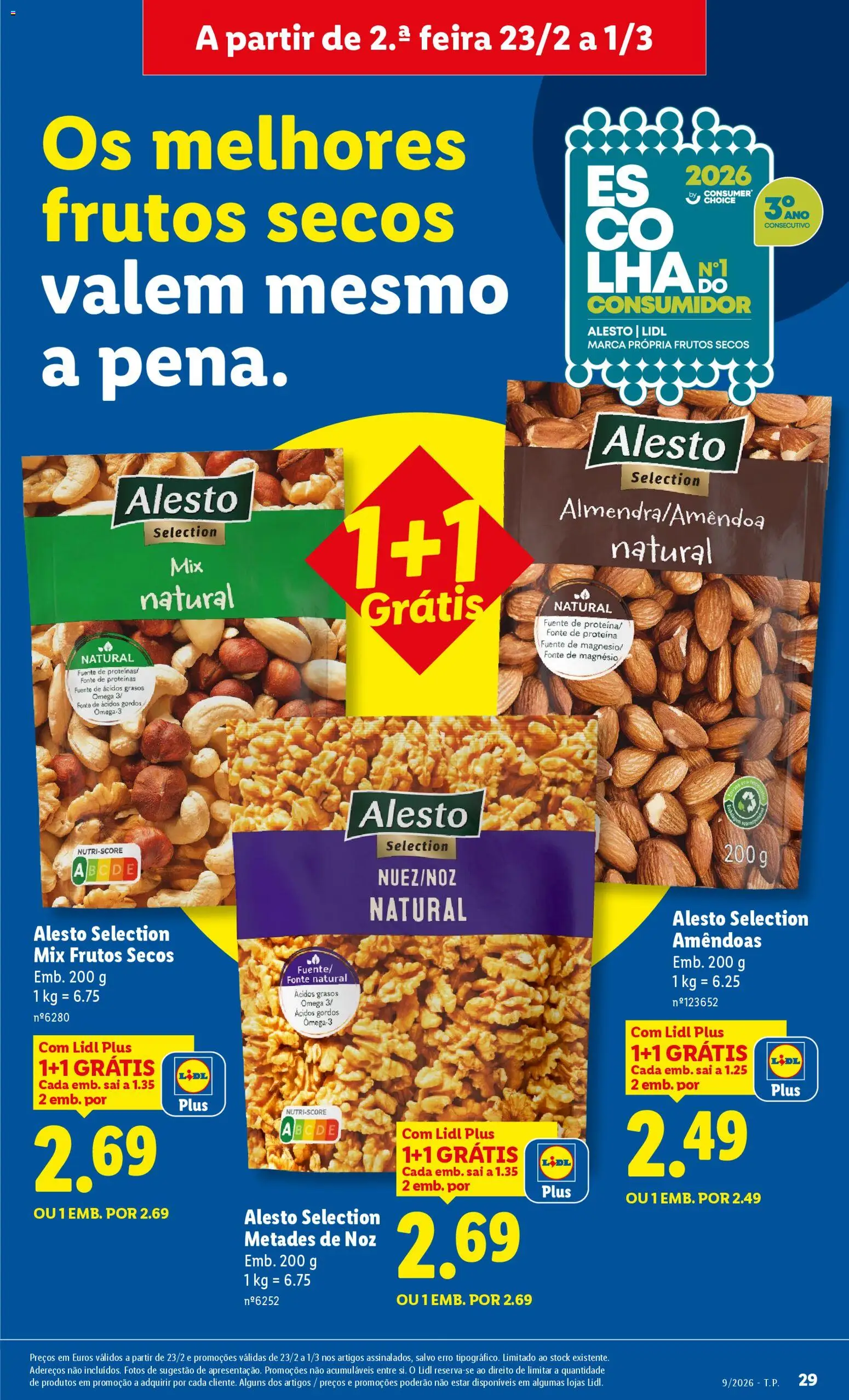 Lidl folheto │ válido de 23.02.2026 | Página: 29 | Produtos: Amêndoas, Proteina