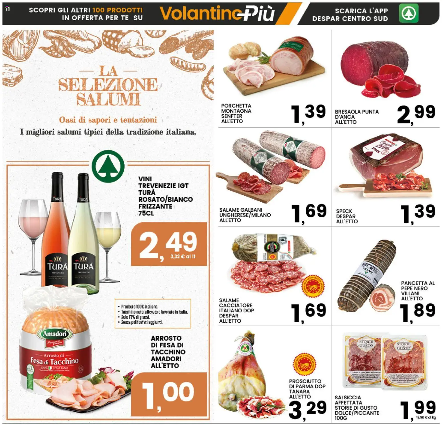 Volantino Interspar del 20.04.2026 | Pagina: 11 | Prodotti: Pancetta, Tacchino, Prosciutto, Salsiccia