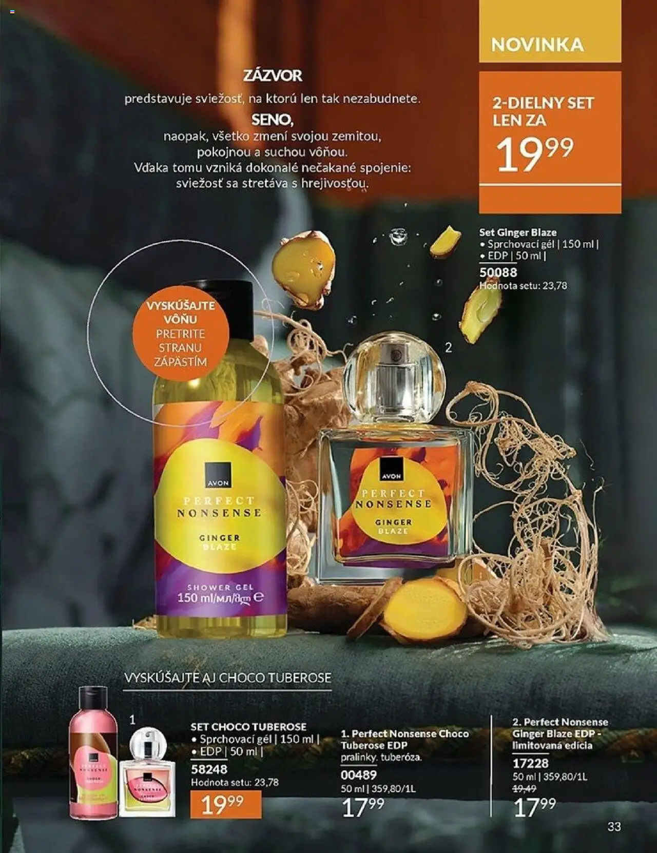 Nové Avon akcie – leták je platný od 01.10.2025 | Strana: 33 | Produkty: Zázvor