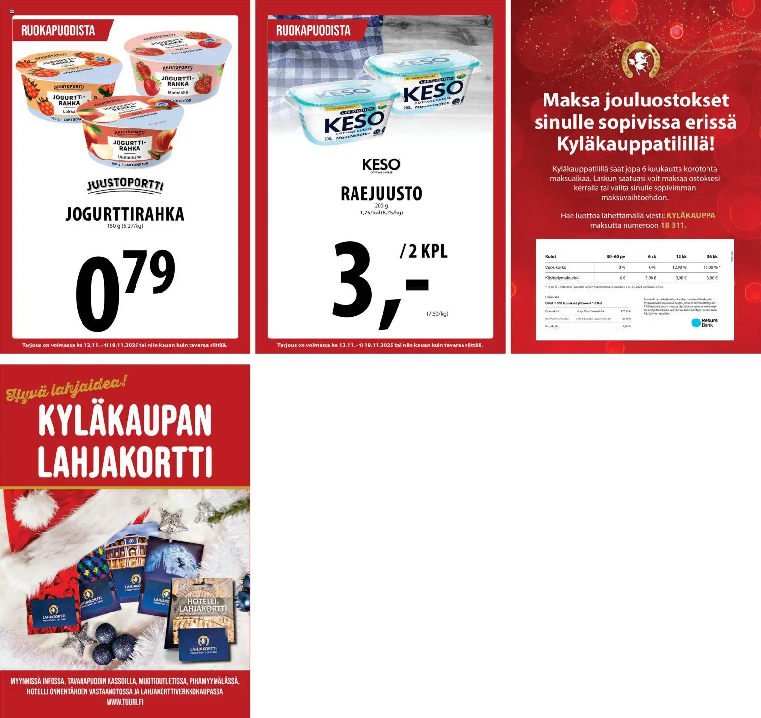 Tuuri tarjoukset – voimassa 12.11.2025 alkaen | Sivu: 27 | Tuotteet: Jogurtti, Raejuusto, Lakka