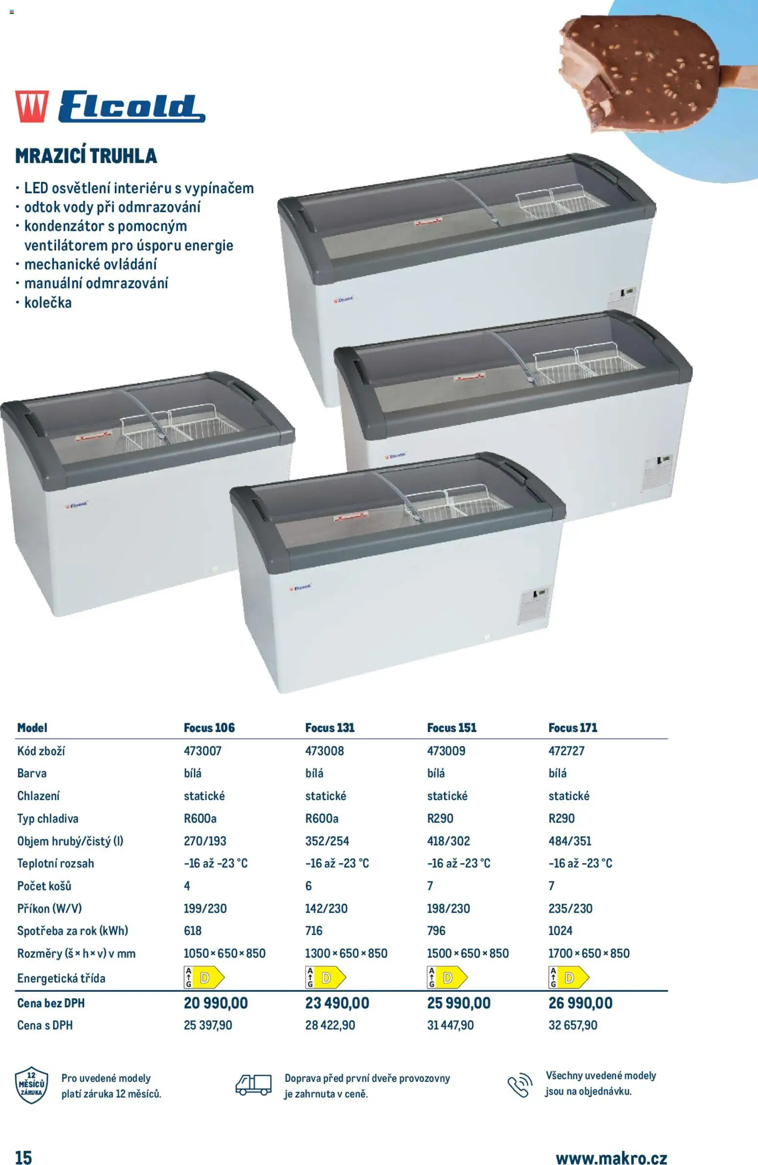 Makro leták - Doba zmrzlinová od 11.03.2026 | Strana: 15 | Produkty: Modely, Truhla, LED