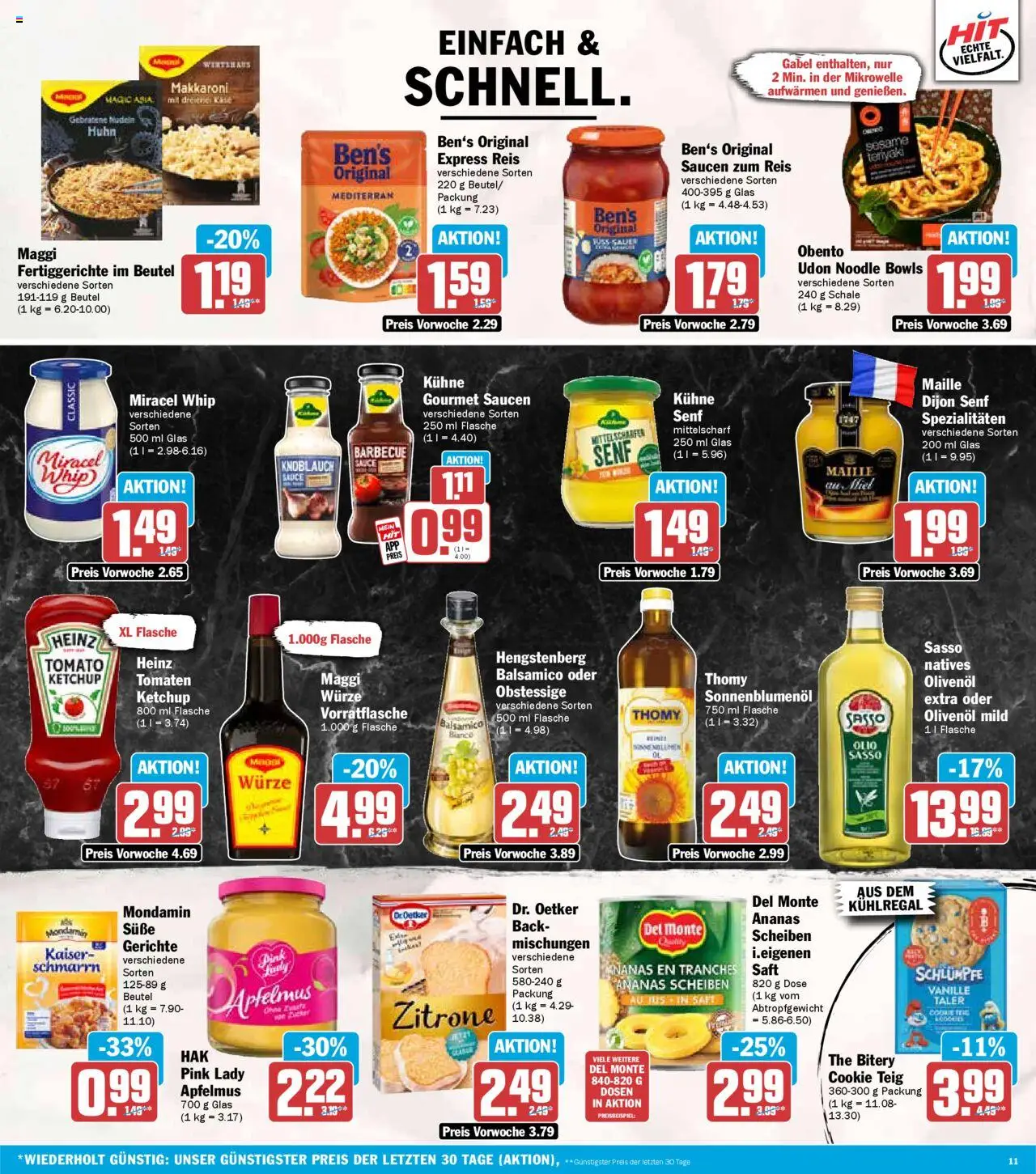 HIT - Bayern – gültig ab 06.10.2025 | Seite: 11 | Produkte: Maggi, Ananas, Tomaten, Nudeln