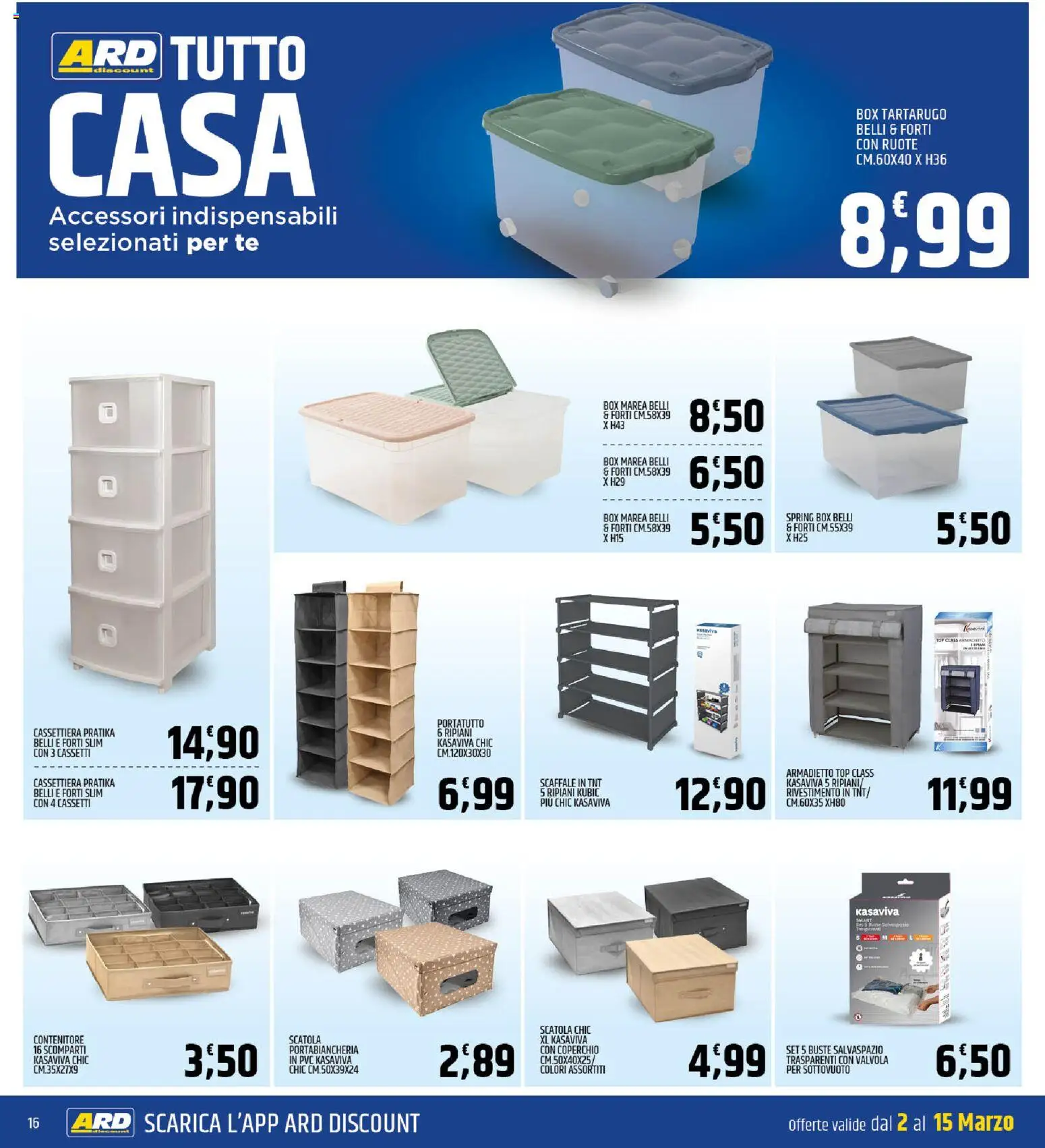 Volantino ARD Discount del 02.03.2026 | Pagina: 16 | Prodotti: Tè, Scaffale, Contenitore, Scatola