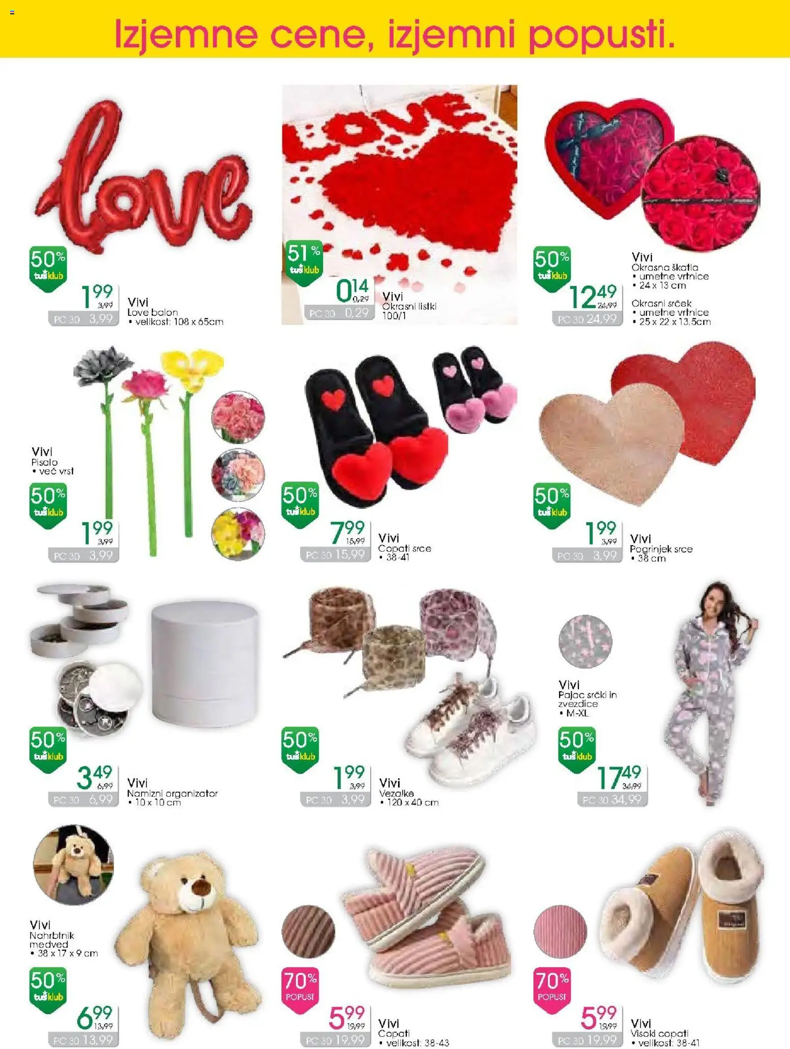 Novi Tuš drogerija katalog ponudbe – veljaven od 11.02.2026 | Stran: 3 | Izdelki: Pogrinjek, Skatla, Copati, Nahrbtnik