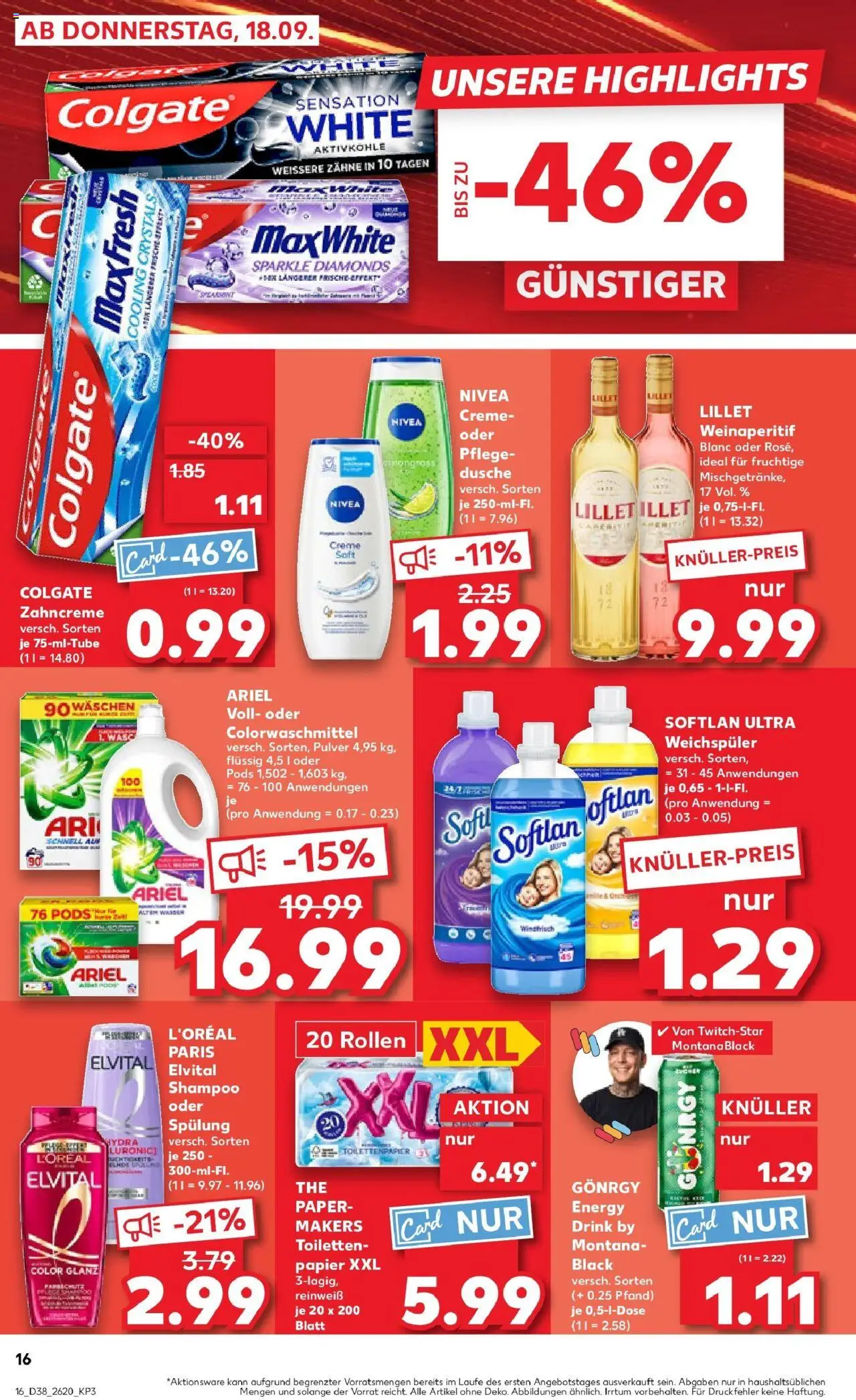 Kaufland prospekt Zeitz	 – gültig ab 21.09.2025 | Seite: 16 | Produkte: Dusche, Shampoo, Spülung, Lillet