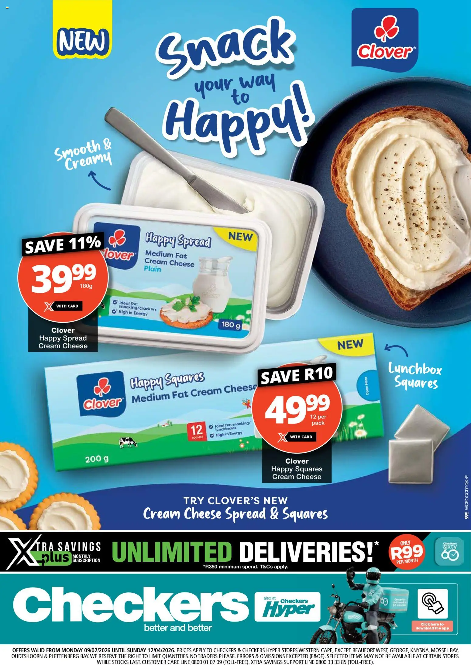 New Checkers catalogue – valid from 09.02.2026 | Page: 1 | Products: Cheese, Cream