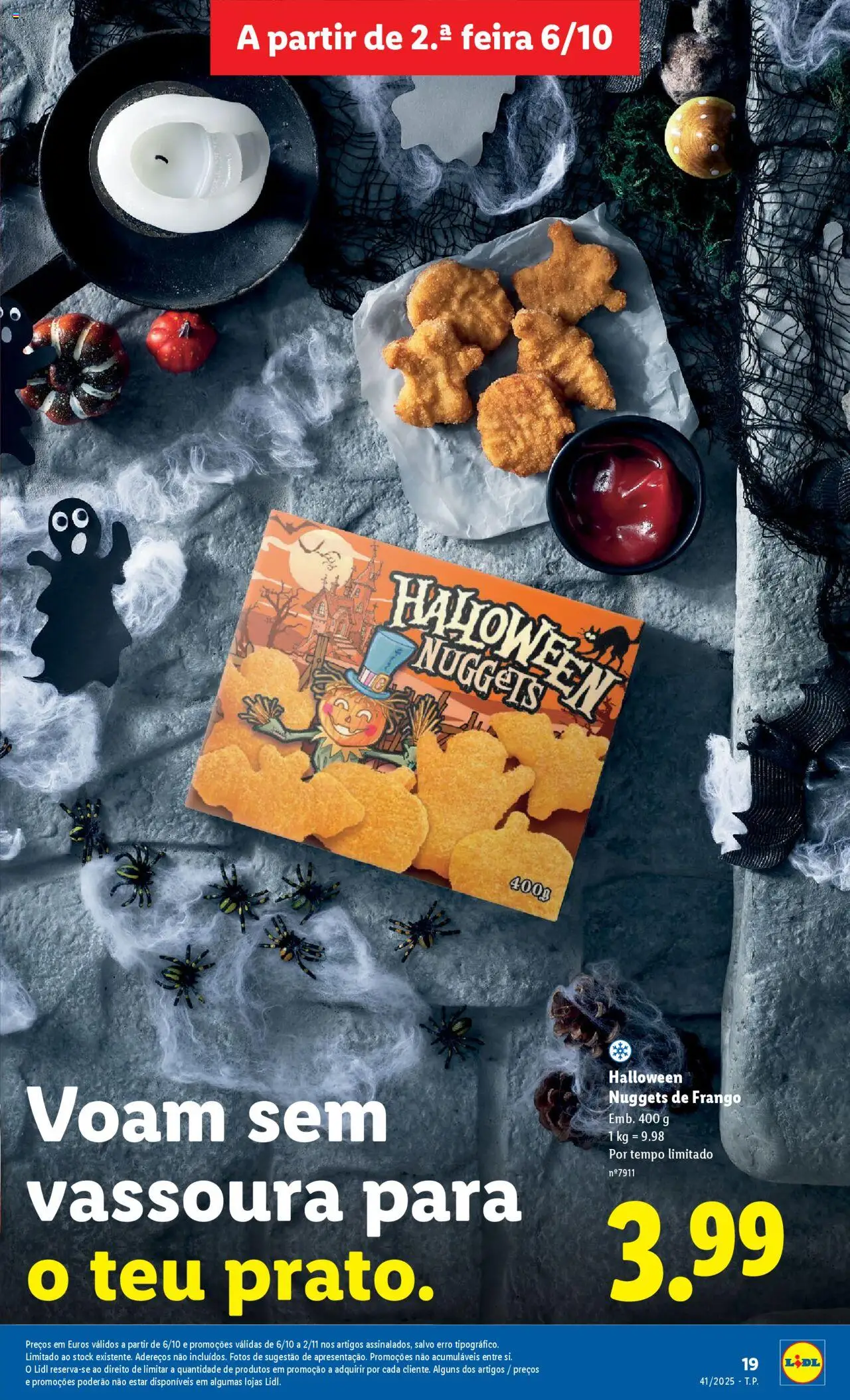 Lidl - Especial Halloween │ válido de 03.10.2025 | Página: 19 | Produtos: Nuggets de frango, Frango, Vassoura, Nuggets