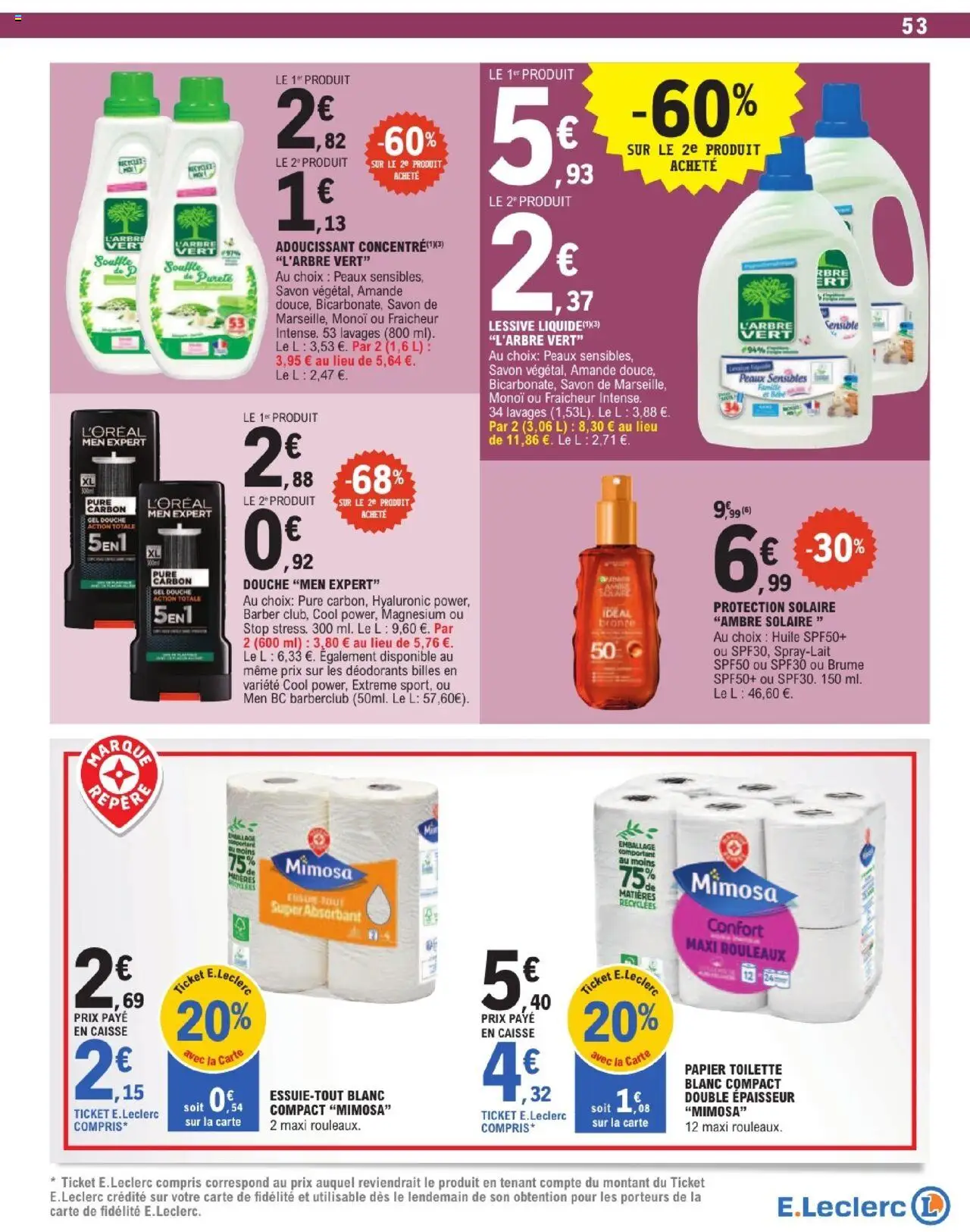  | Page: 53 | Produits: Amande, Savon, Adoucissant, Huile